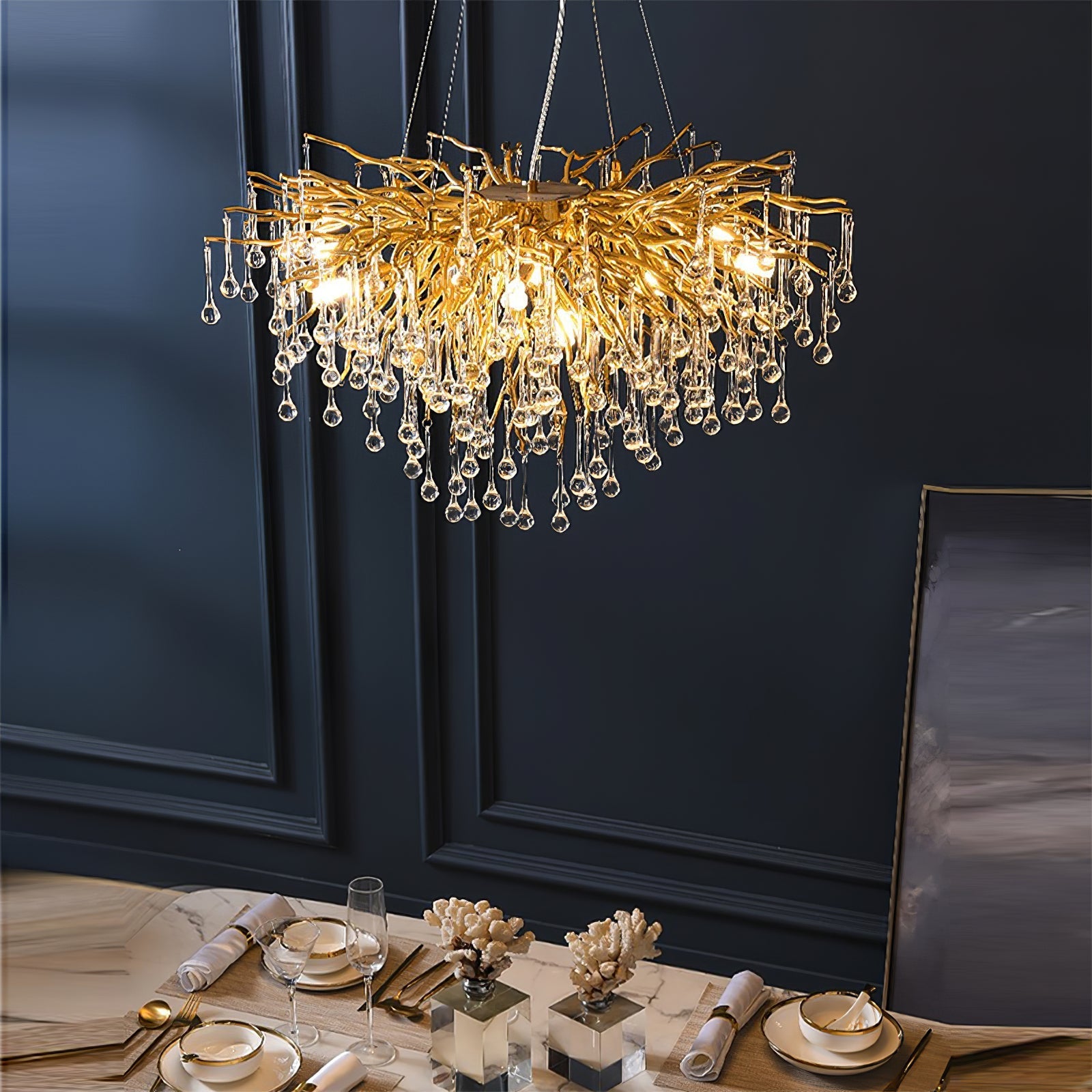 Draven Postmodern Luxury Crystal Chandelier-Neutral Decor