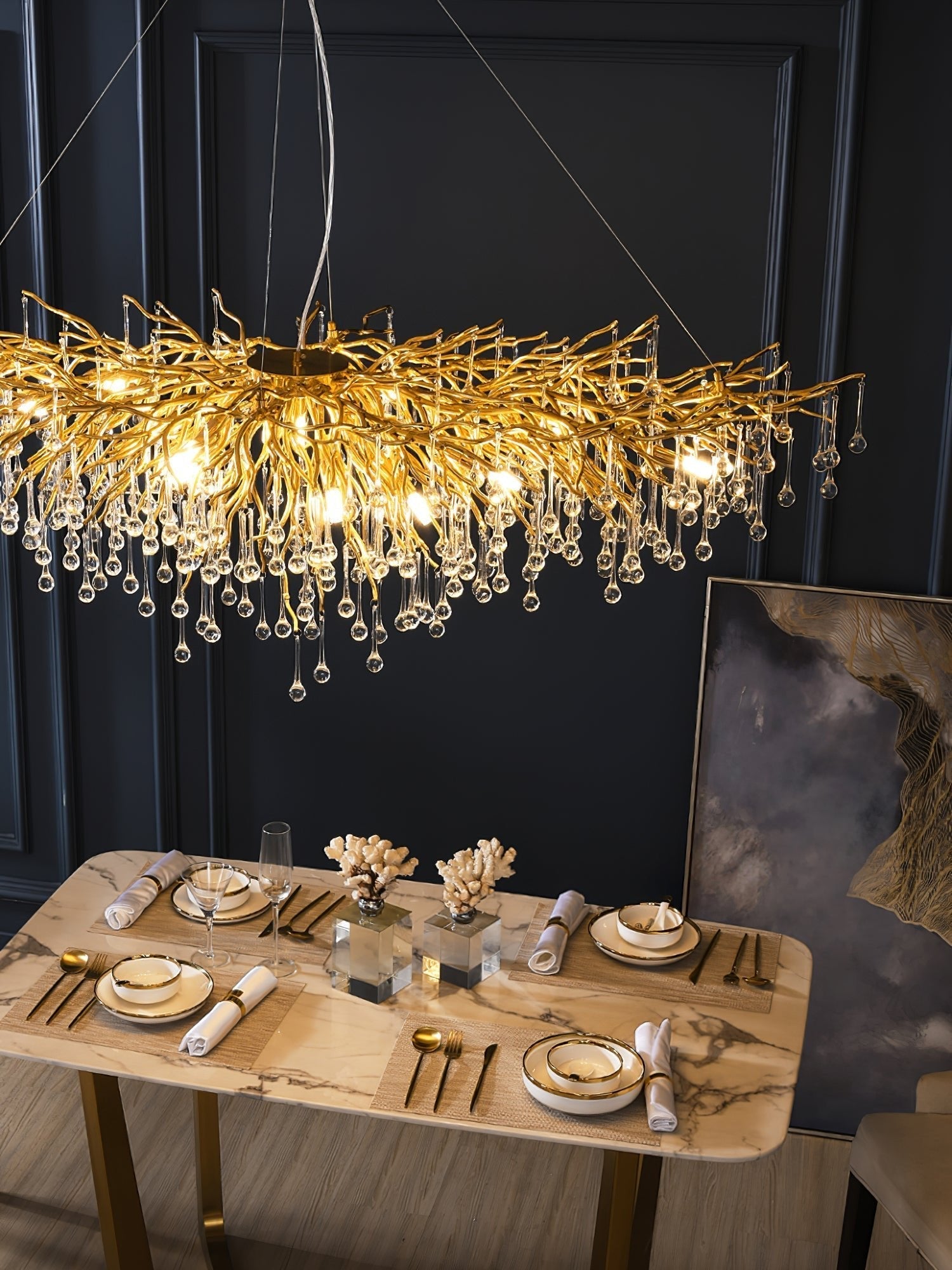 Draven Postmodern Luxury Crystal Chandelier-Neutral Decor