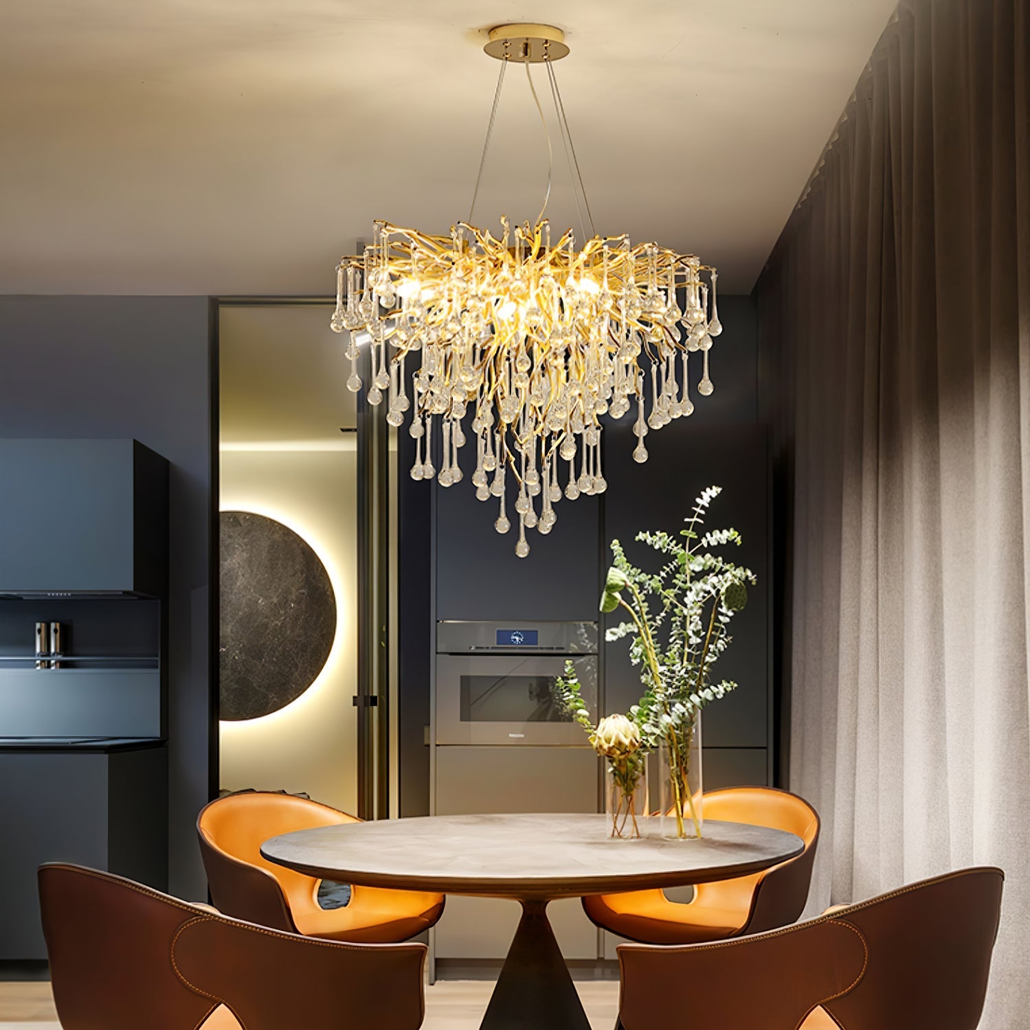 Draven Postmodern Luxury Crystal Chandelier-Neutral Decor