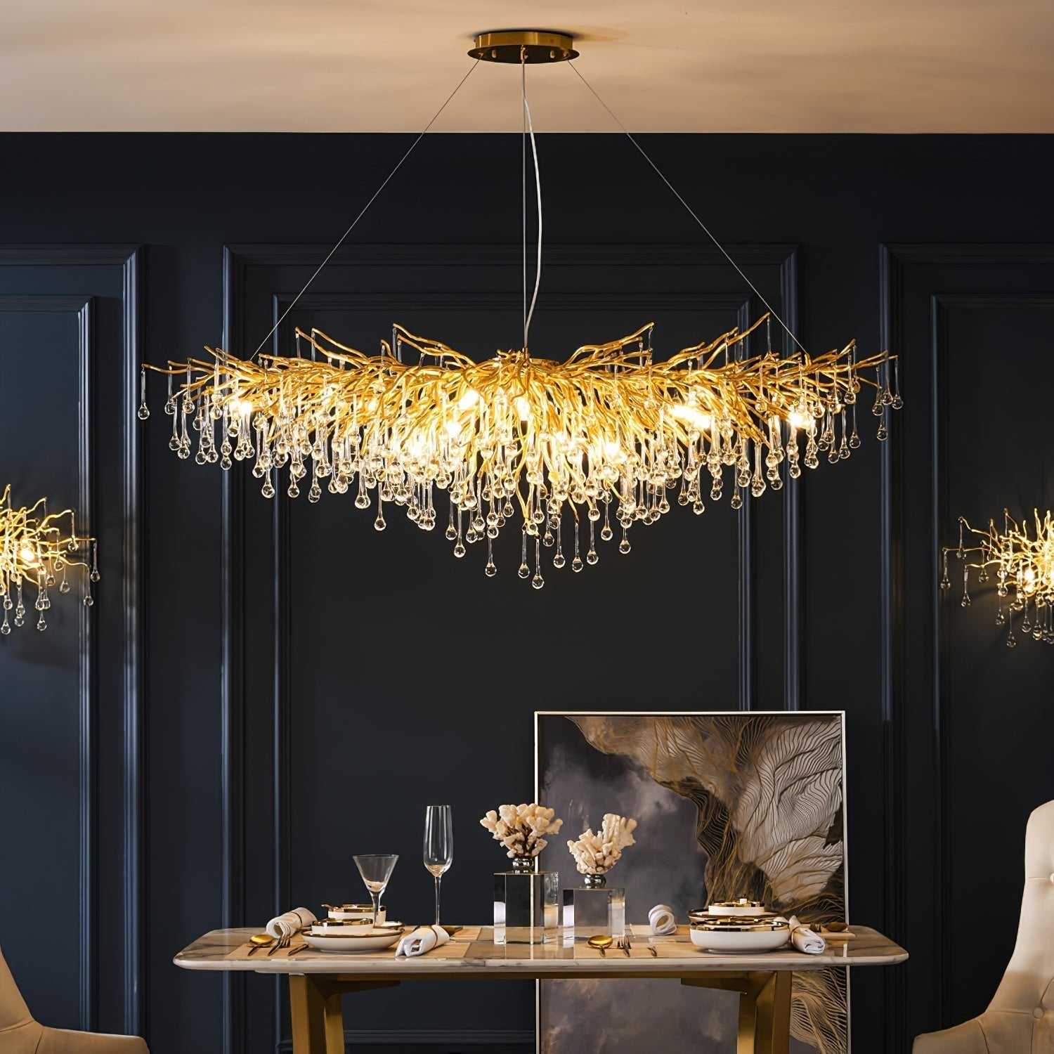Draven Postmodern Luxury Crystal Chandelier-Neutral Decor