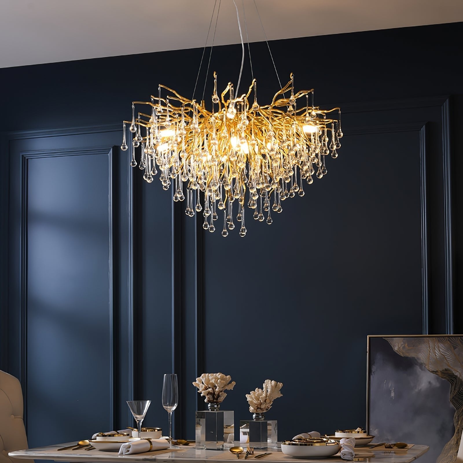 Draven Postmodern Luxury Crystal Chandelier-Neutral Decor