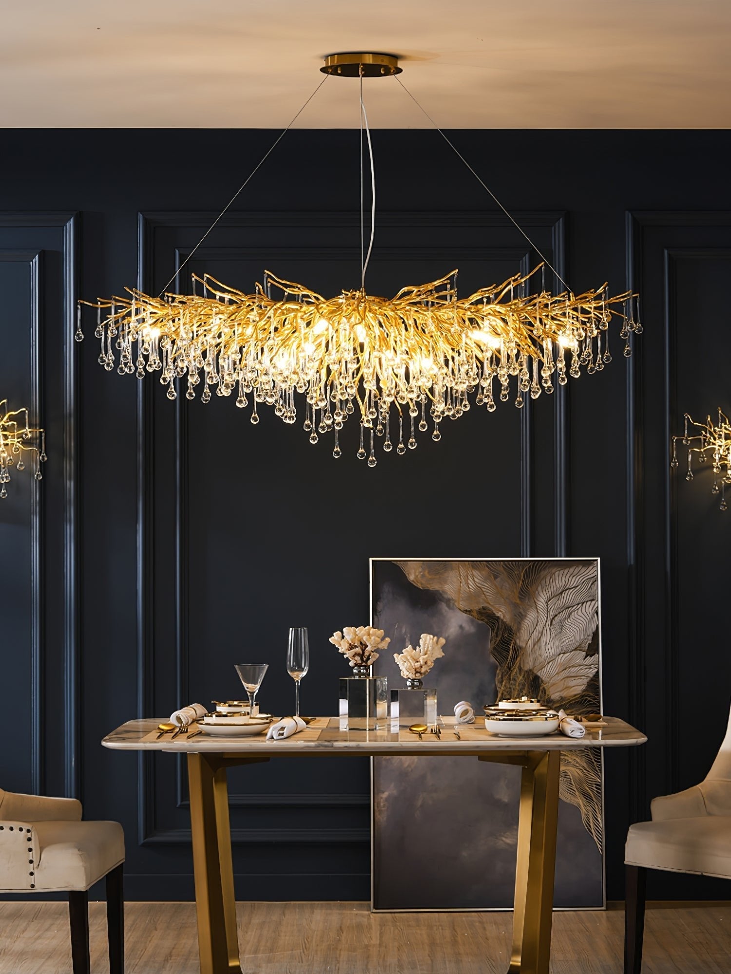 Draven Postmodern Luxury Crystal Chandelier-Neutral Decor