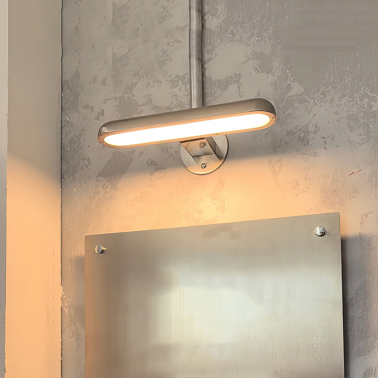 Detail shot of the lamp's texture and nickel color.