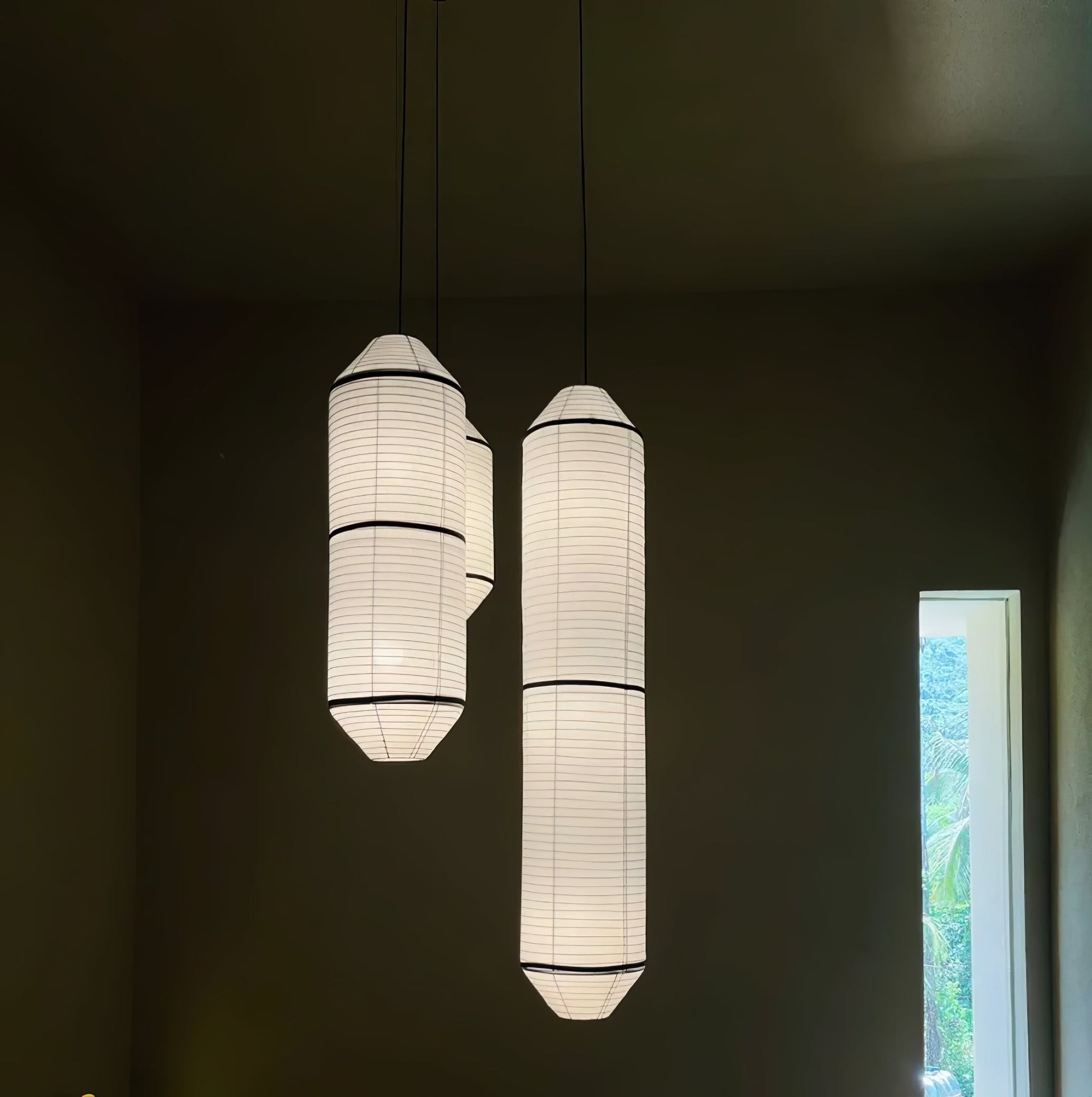 Oren Modern Minimalist Natural Mulberry Silk Pendant Lamp-Neutral Decor