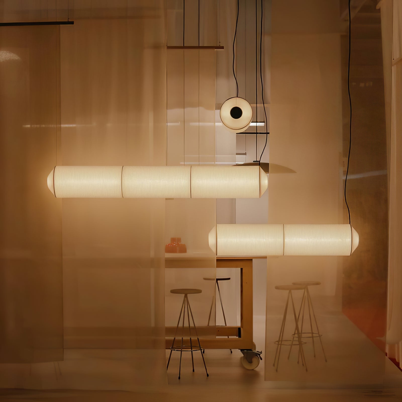 Oren Modern Minimalist Natural Mulberry Silk Pendant Lamp-Neutral Decor