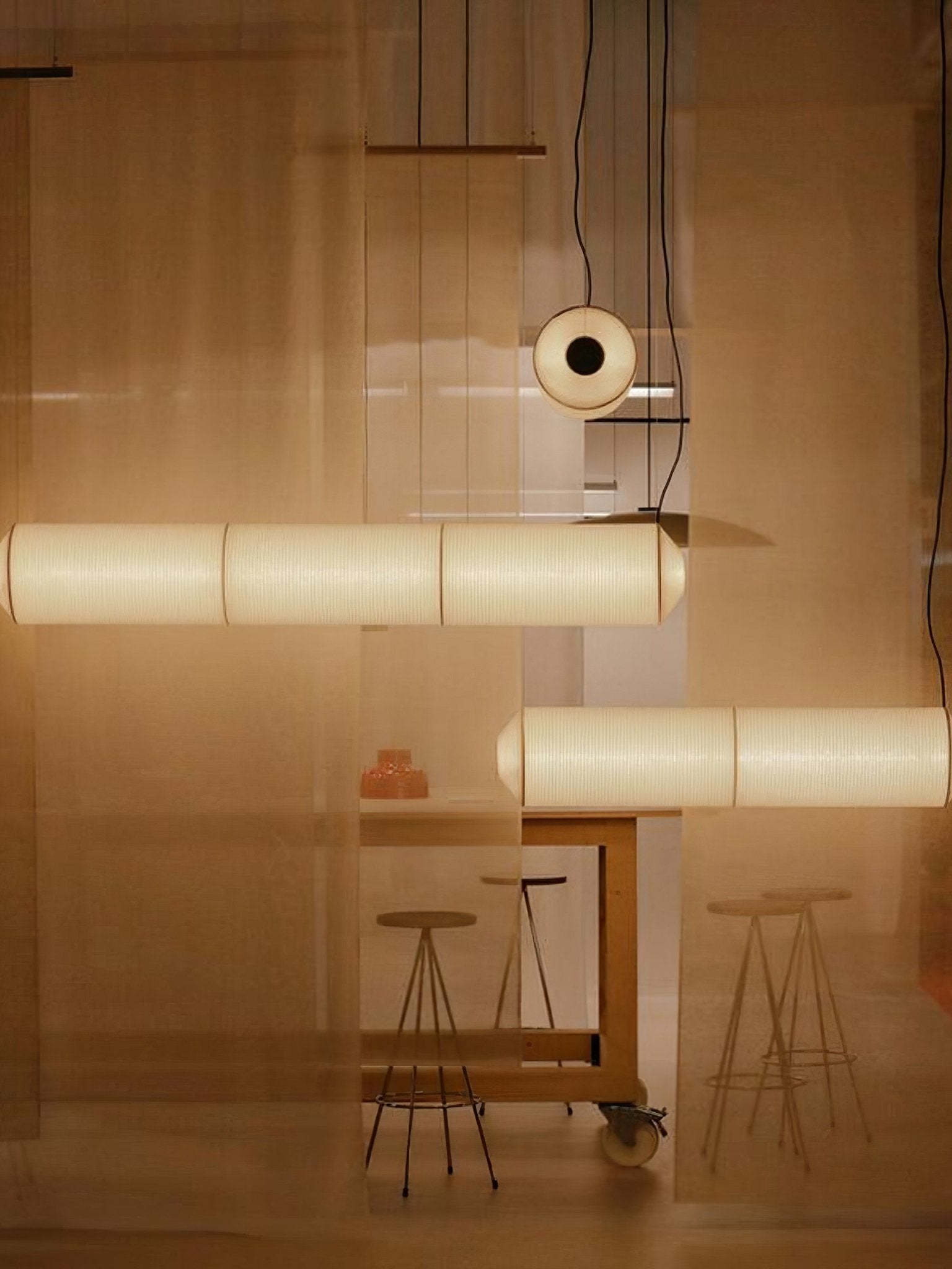 Oren Modern Minimalist Natural Mulberry Silk Pendant Lamp-Neutral Decor