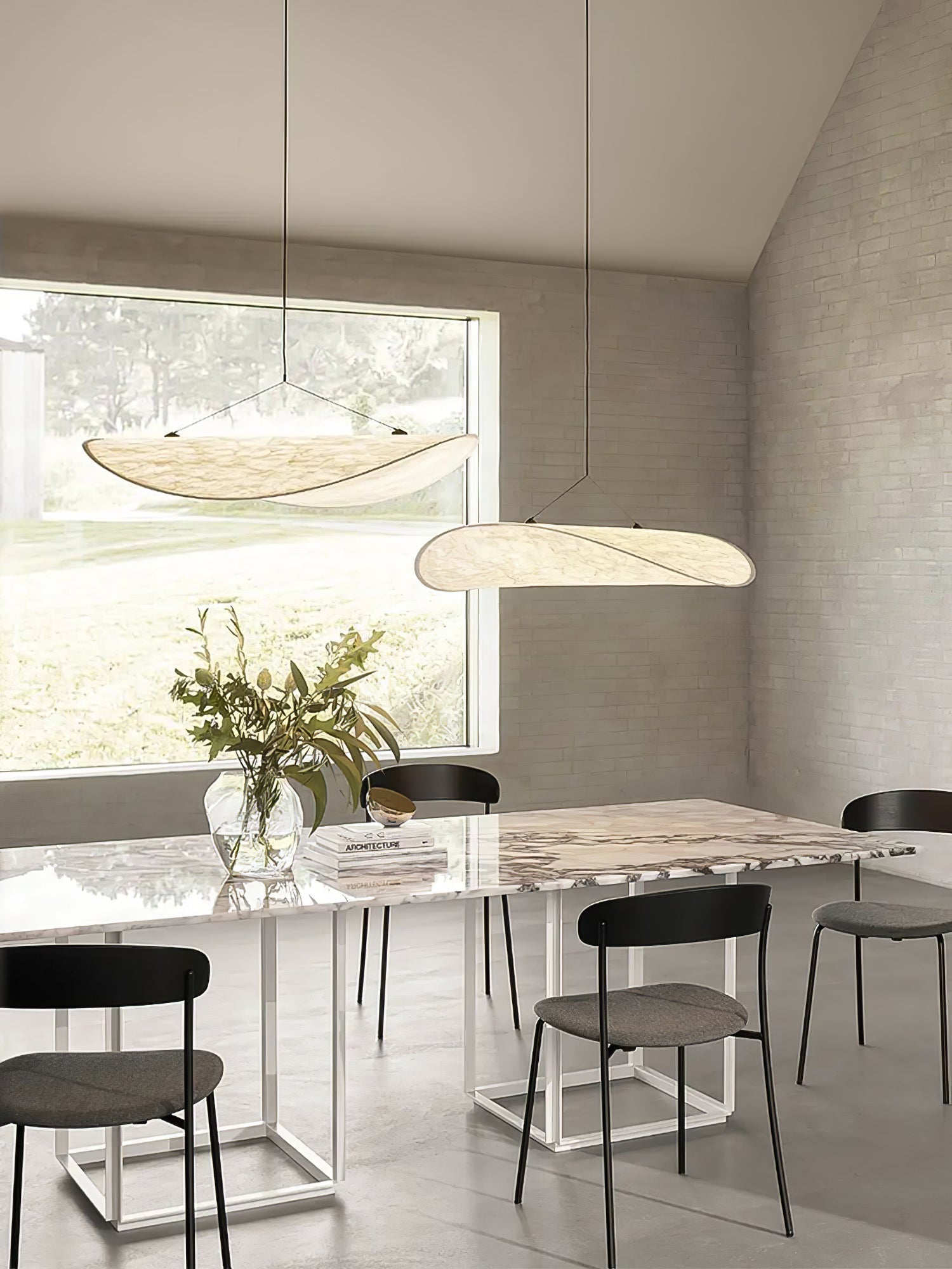 Larenol Paper & Glass Fiber Pendant Lamp-Neutral Decor