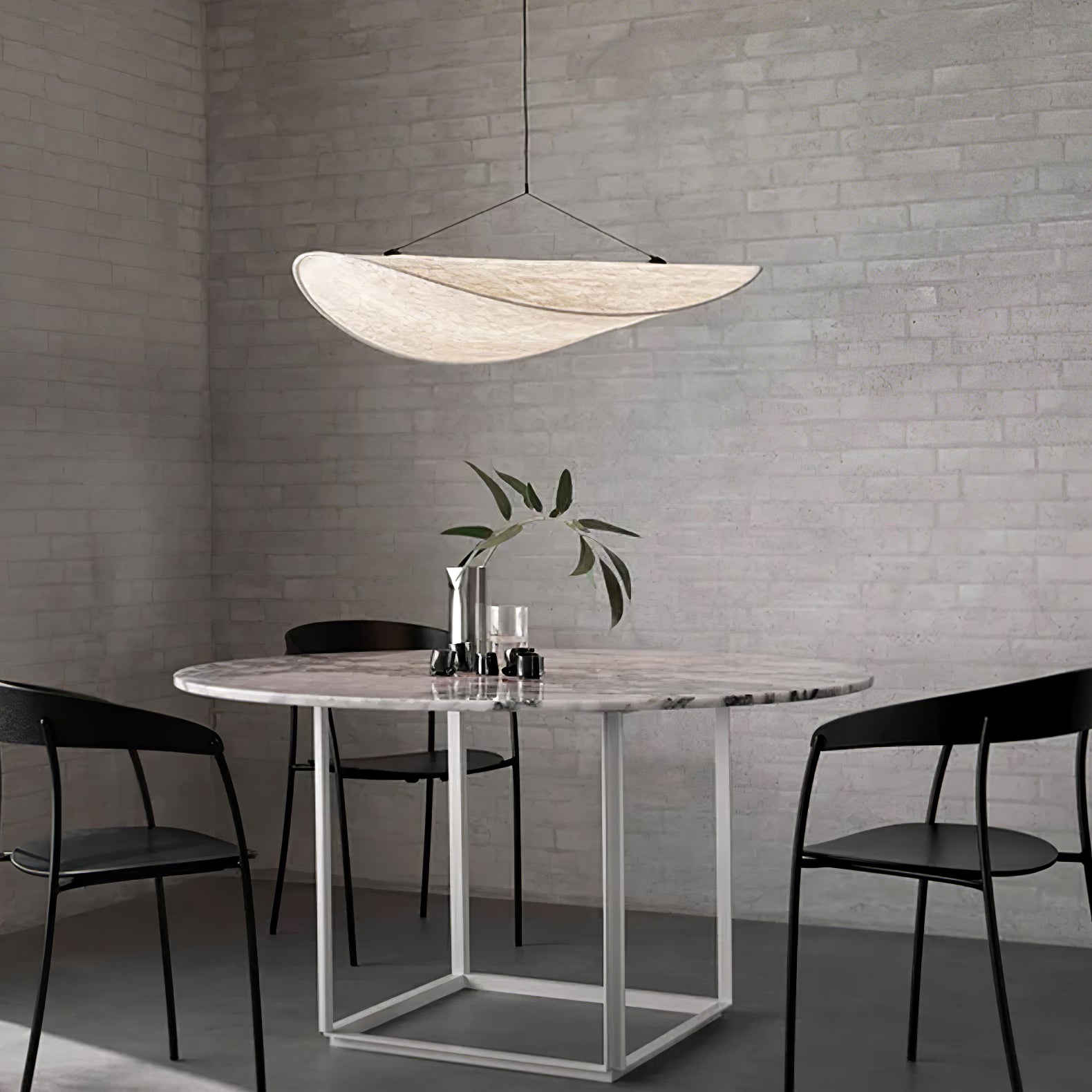 Larenol Paper & Glass Fiber Pendant Lamp-Neutral Decor