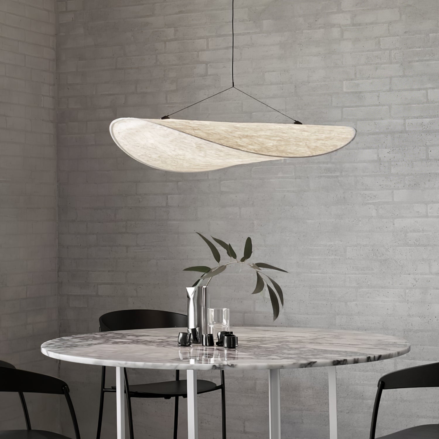 Larenol Paper & Glass Fiber Pendant Lamp-Neutral Decor