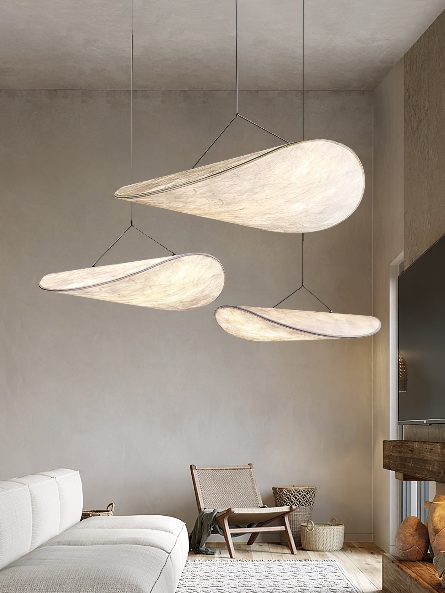 Twist Pendant Contemporary Swag Light-Neutral Decor