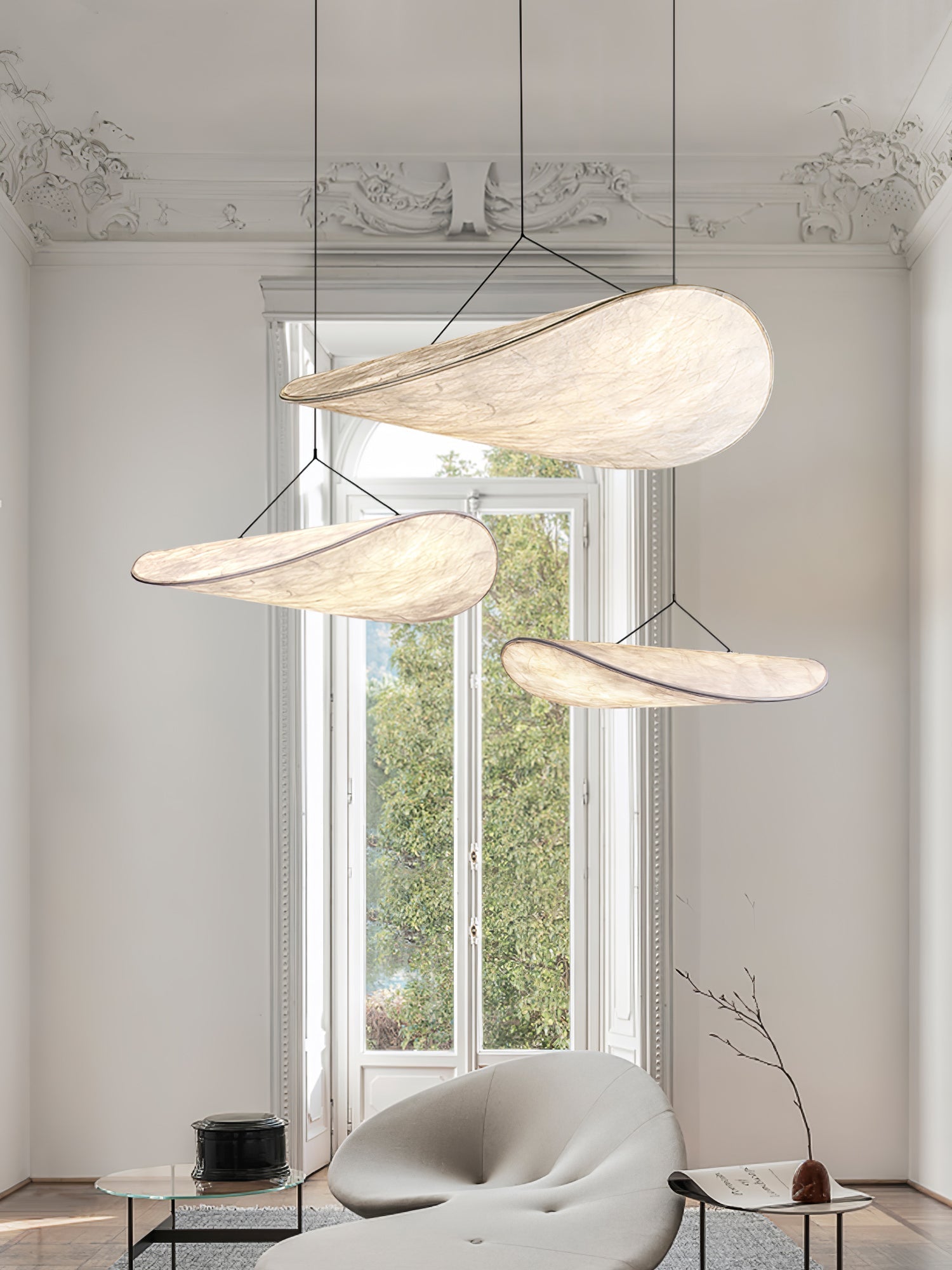 Twist Pendant Contemporary Swag Light-Neutral Decor