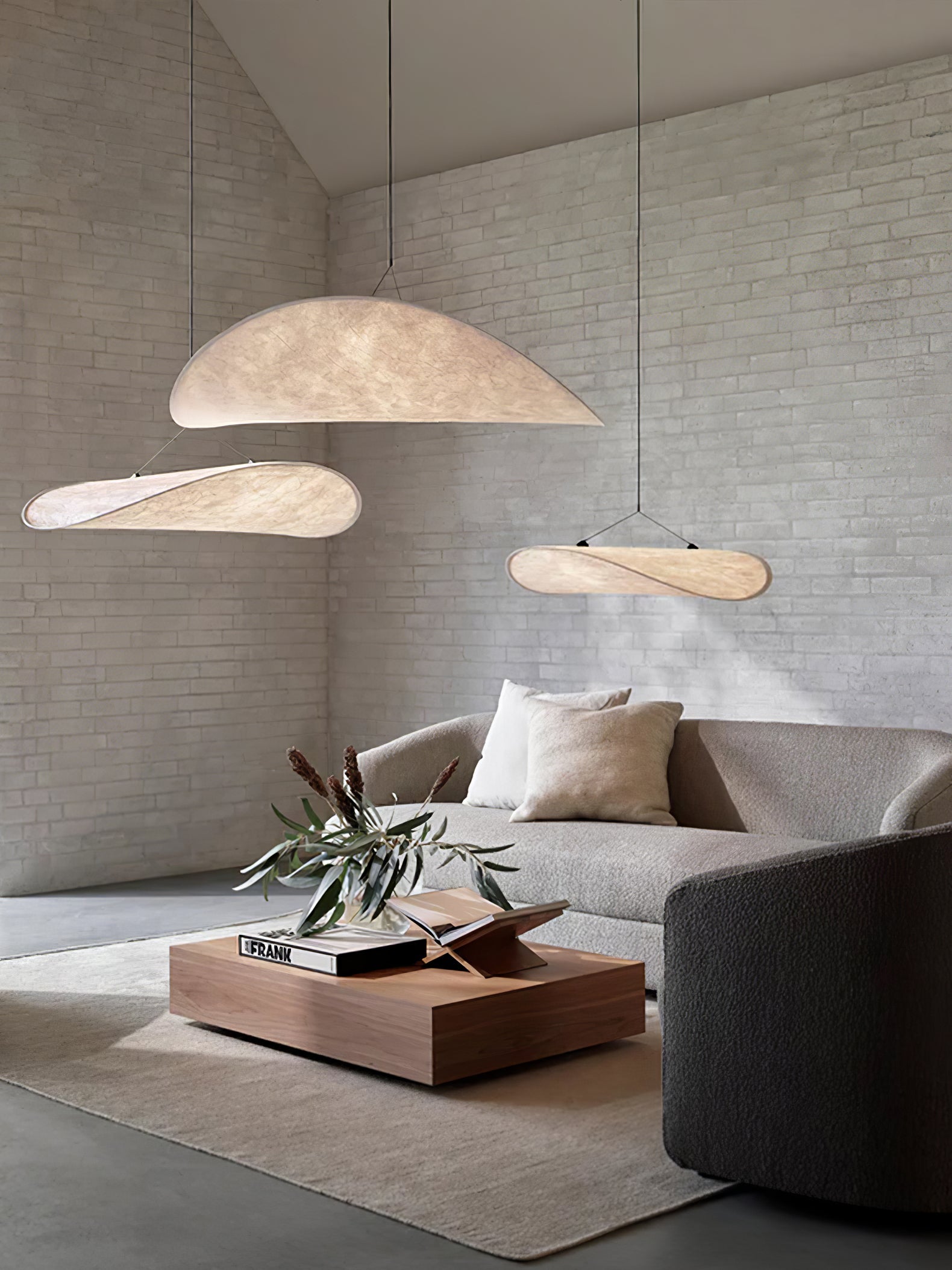 Larenol Paper & Glass Fiber Pendant Lamp-Neutral Decor