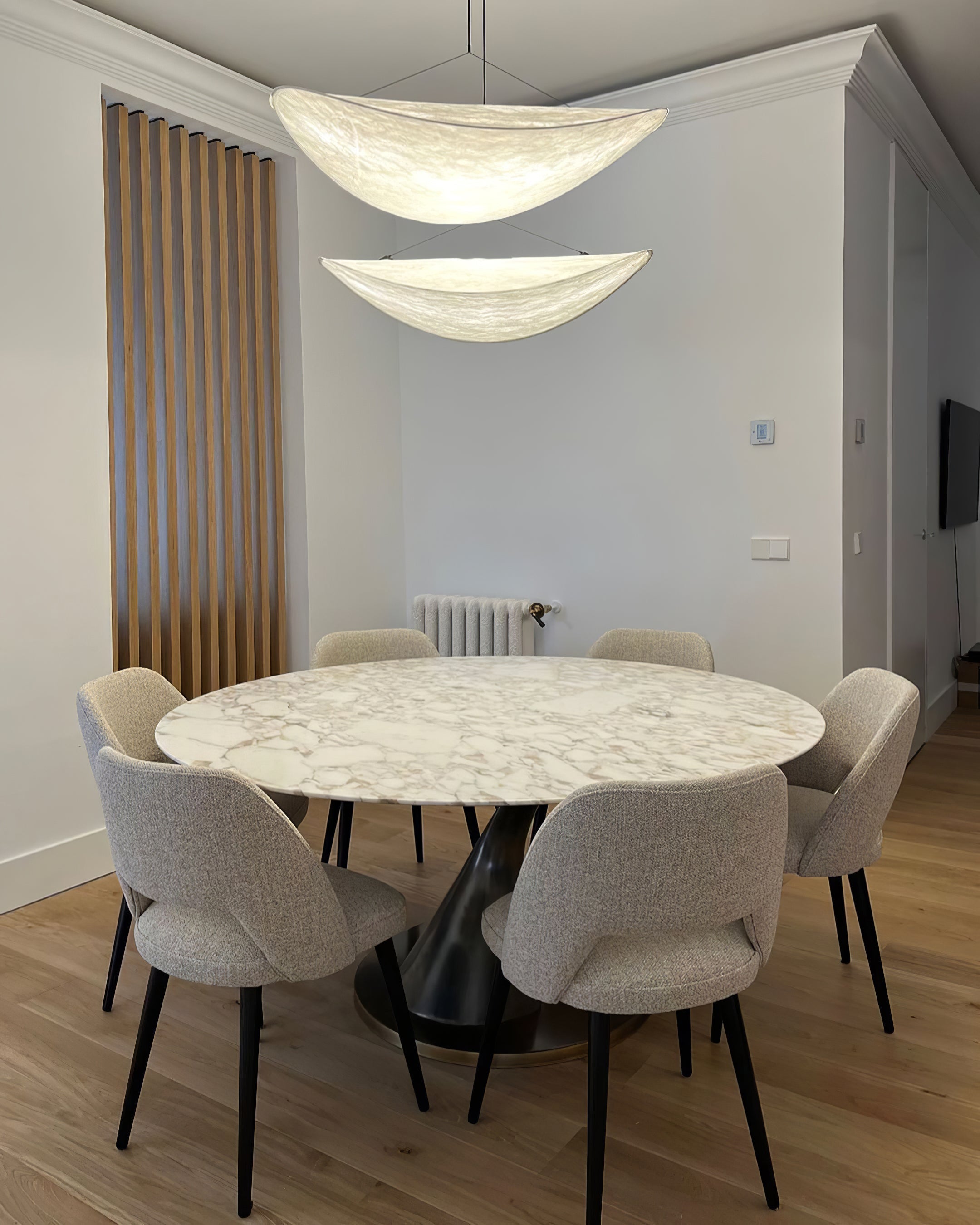 Twist Pendant Contemporary Swag Light-Neutral Decor