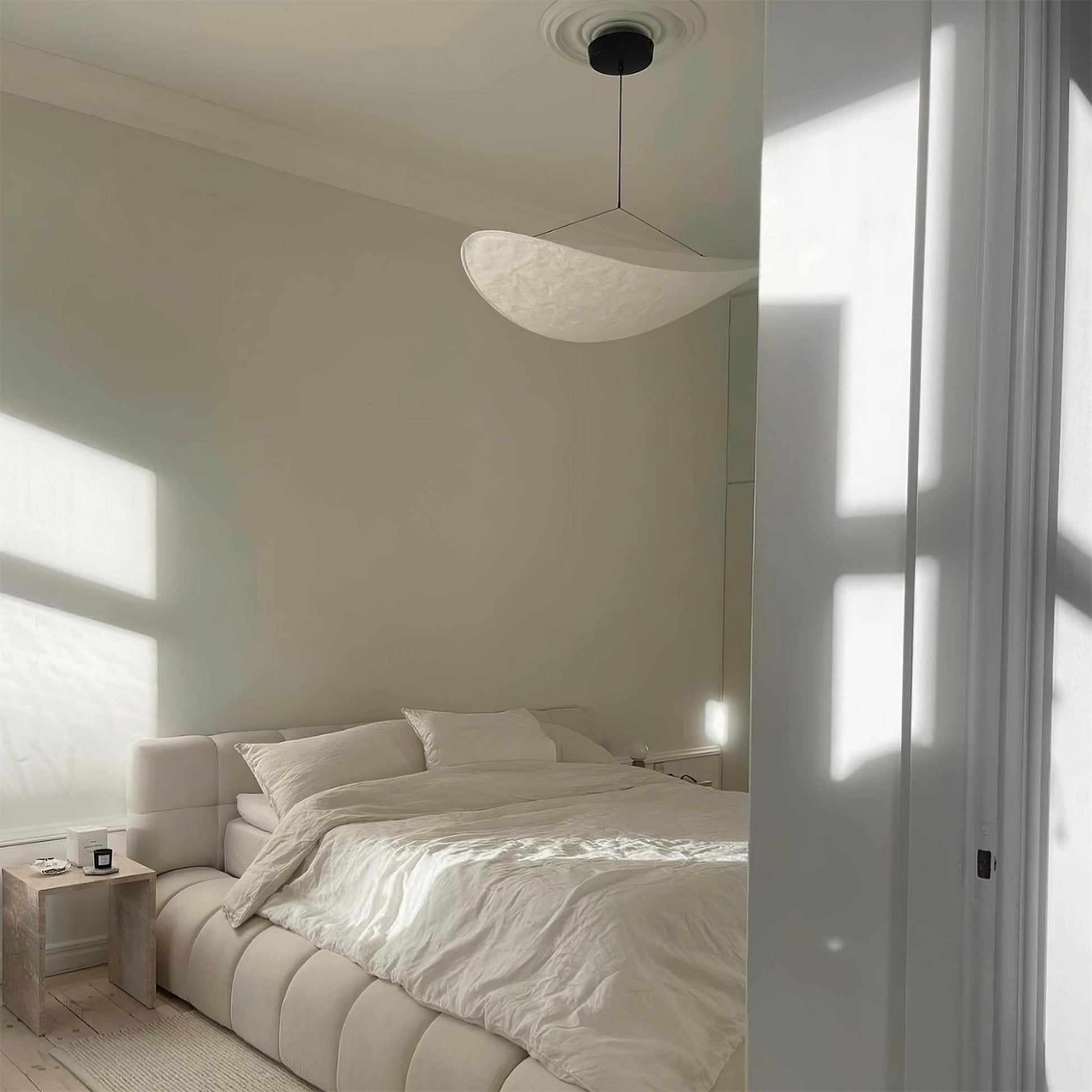 Larenol Paper & Glass Fiber Pendant Lamp-Neutral Decor