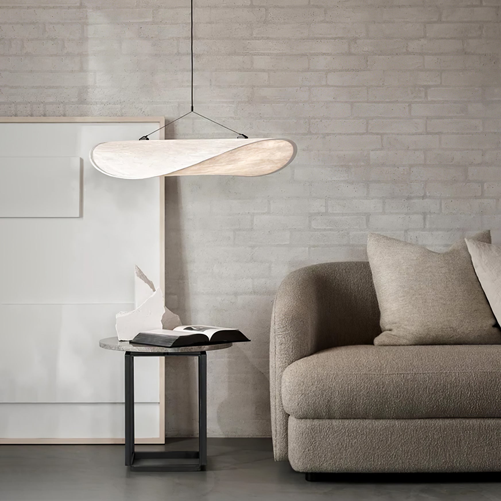 Larenol Paper & Glass Fiber Pendant Lamp-Neutral Decor