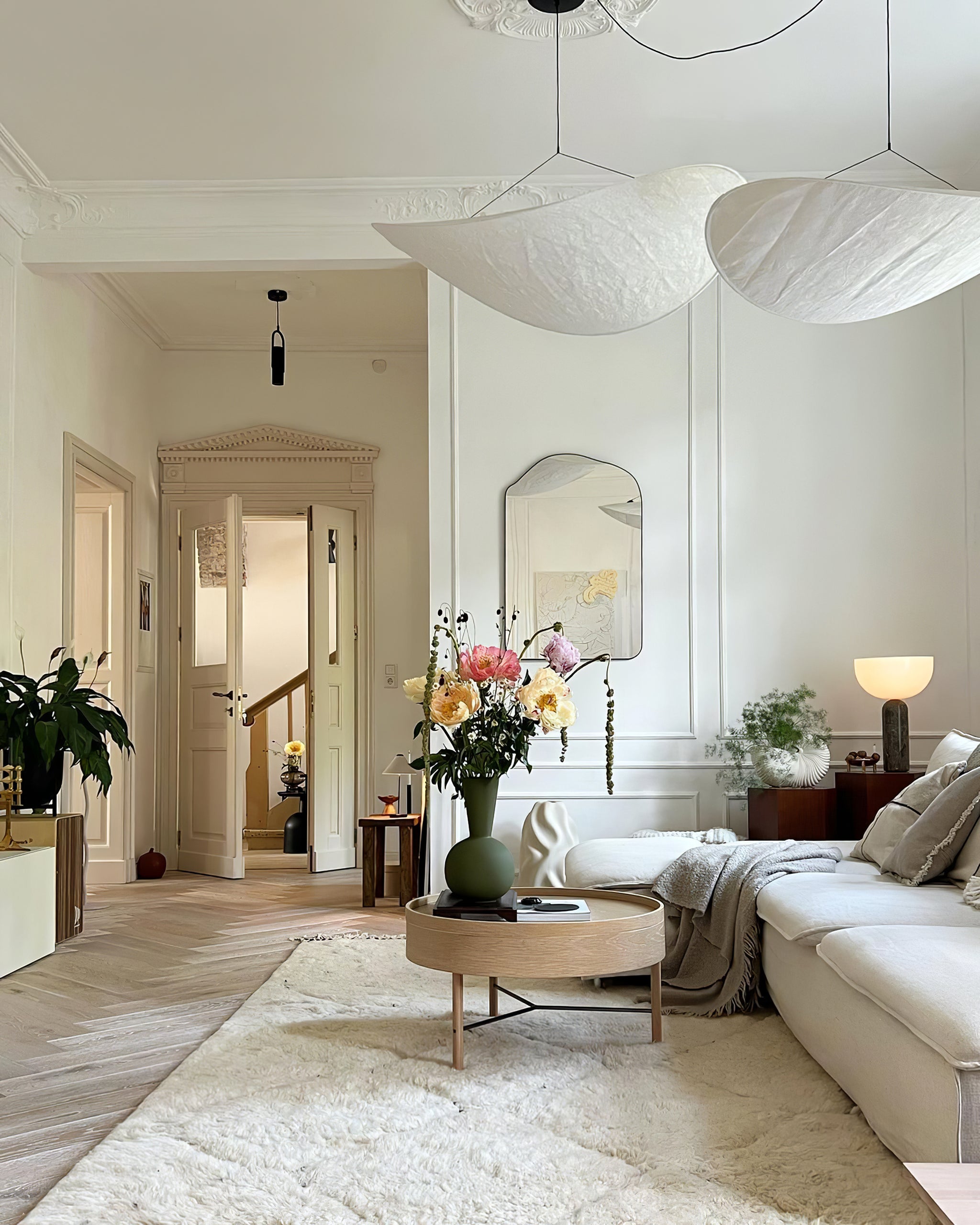 Twist Pendant Contemporary Swag Light-Neutral Decor