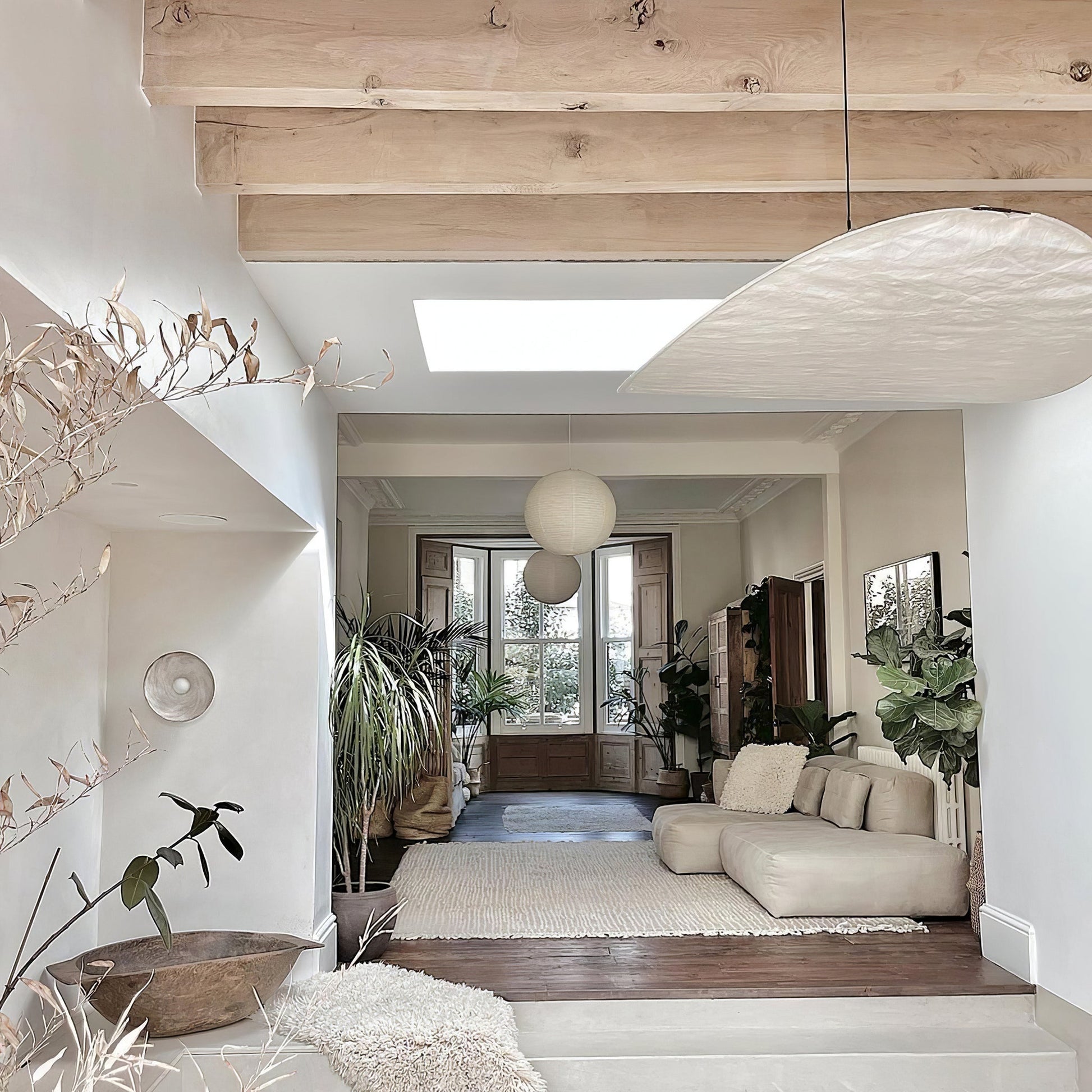 Vela Minimalist Silk Pendant Light-Neutral Decor