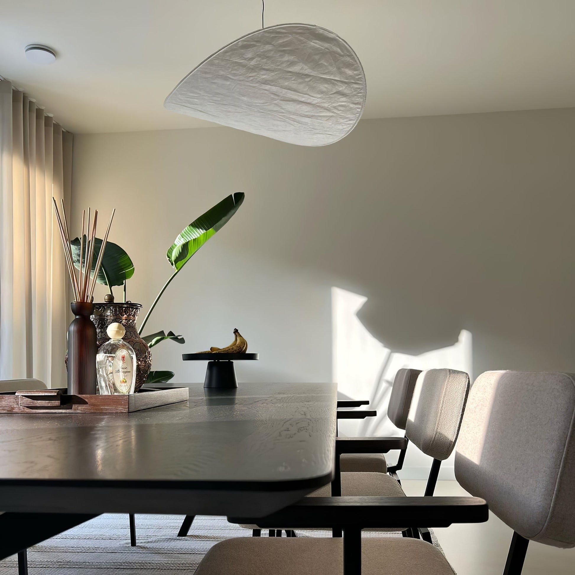 Larenol Paper & Glass Fiber Pendant Lamp-Neutral Decor