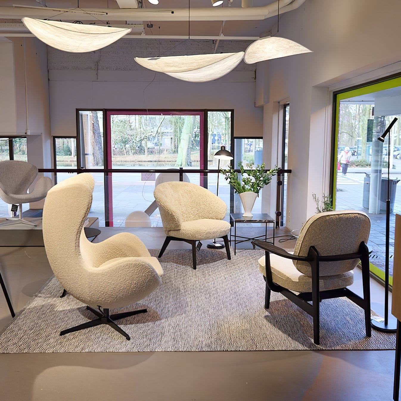 Vela Minimalist Silk Pendant Light-Neutral Decor