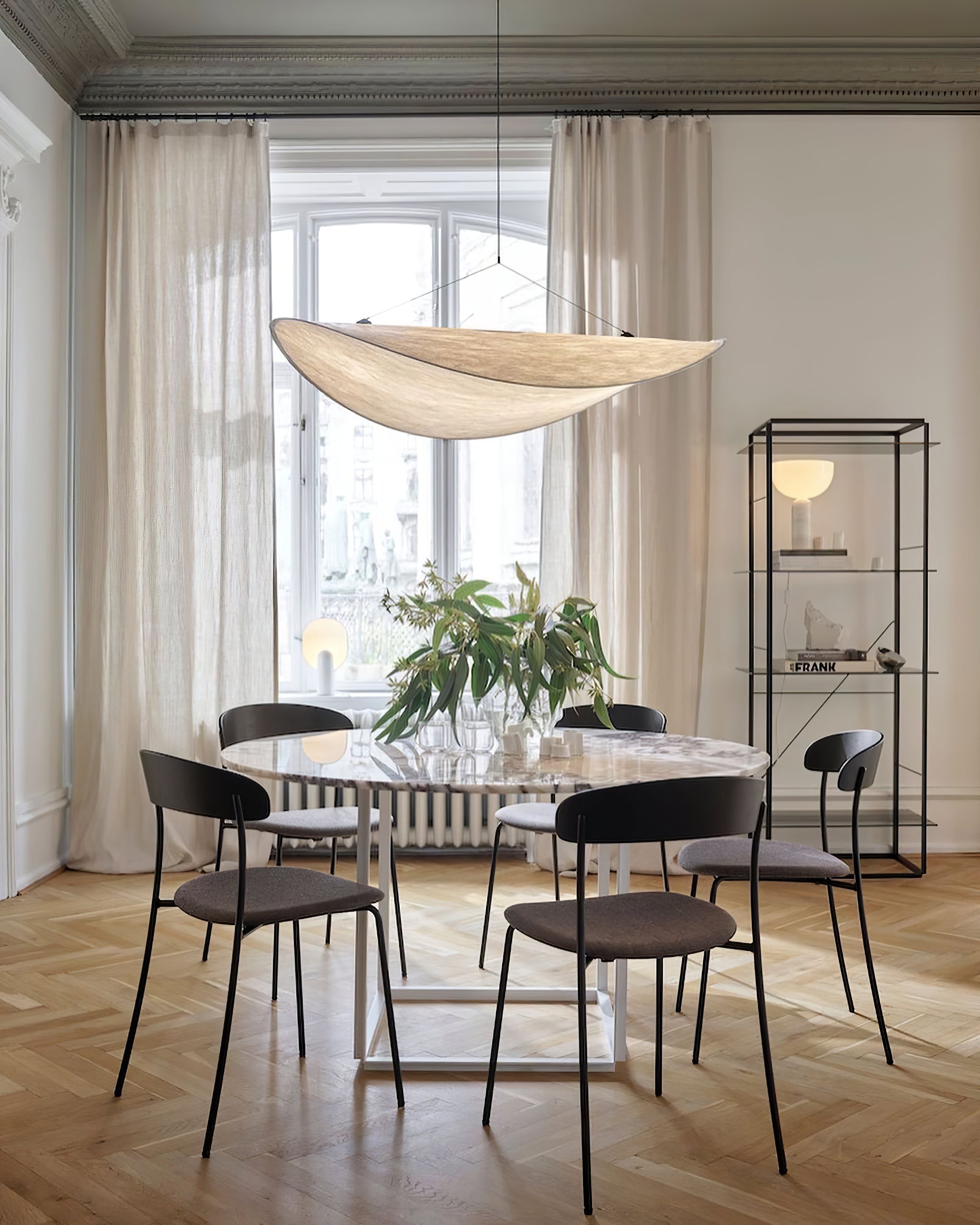Larenol Paper & Glass Fiber Pendant Lamp-Neutral Decor
