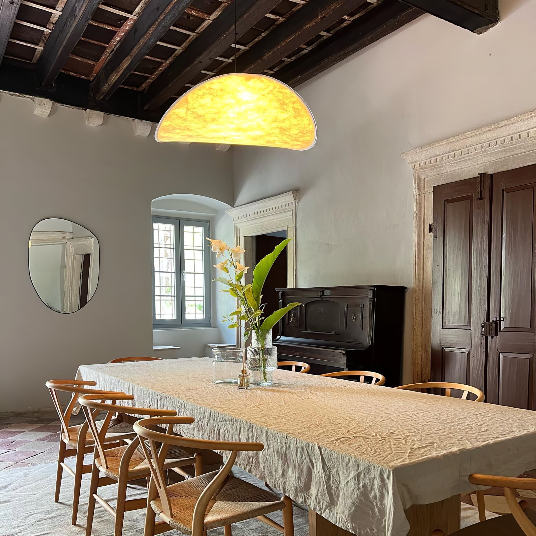 Twist Pendant Contemporary Swag Light-Neutral Decor