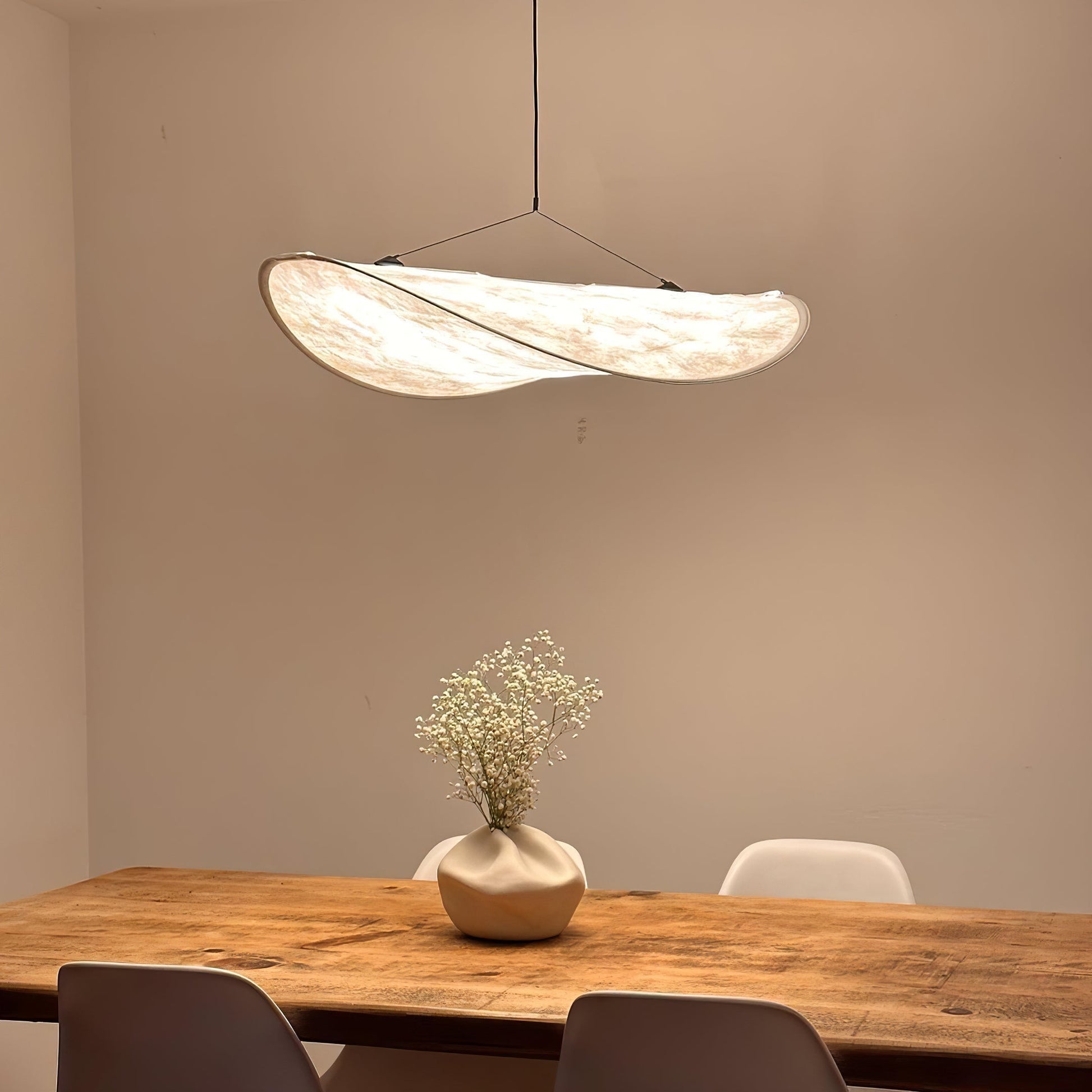 Larenol Paper & Glass Fiber Pendant Lamp-Neutral Decor