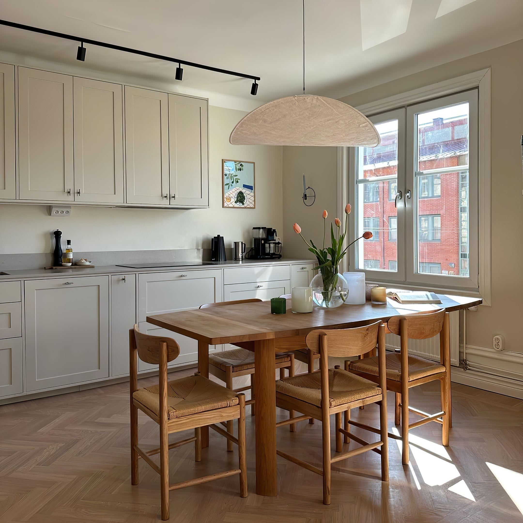 Twist Pendant Contemporary Swag Light-Neutral Decor