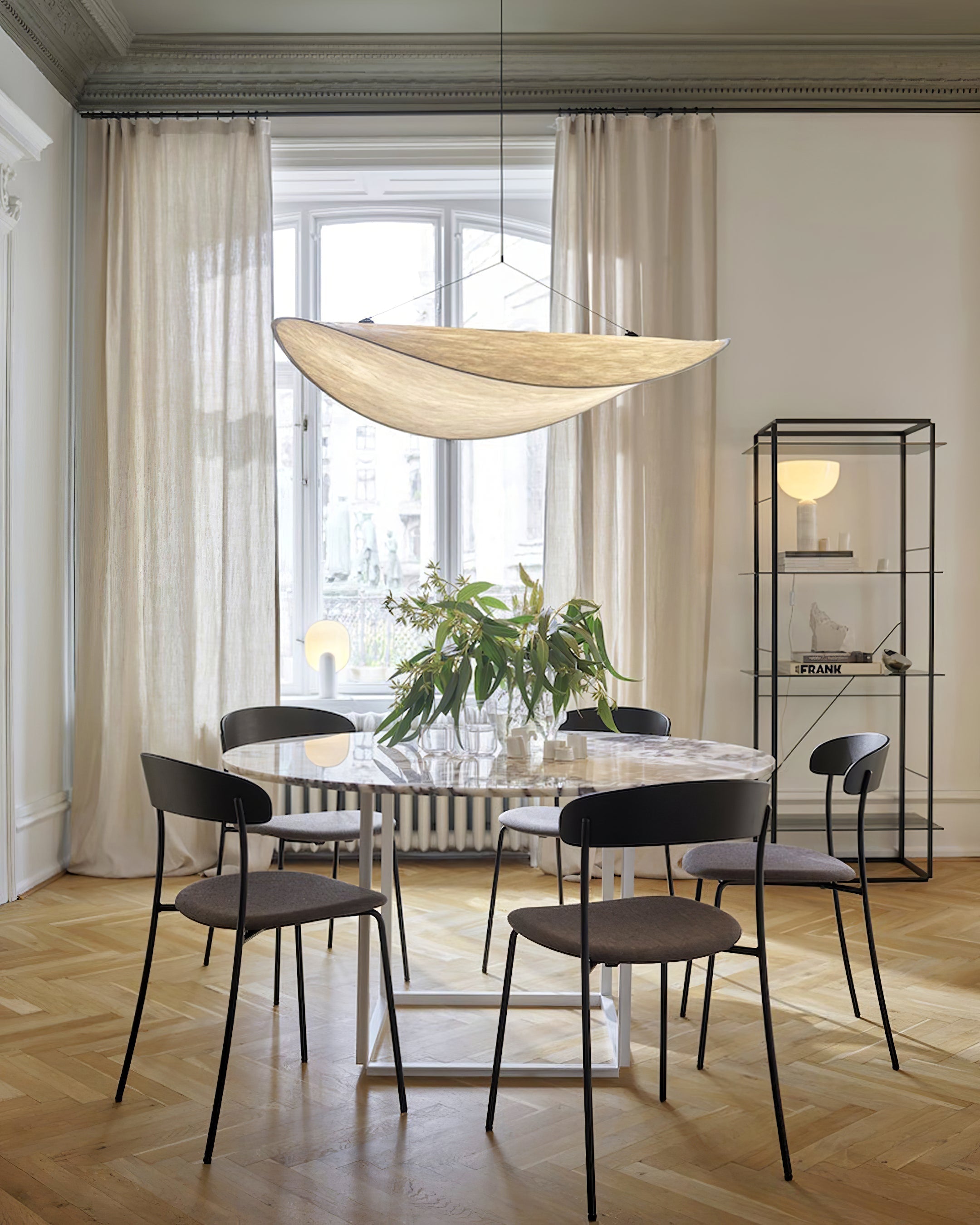 Larenol Paper & Glass Fiber Pendant Lamp-Neutral Decor