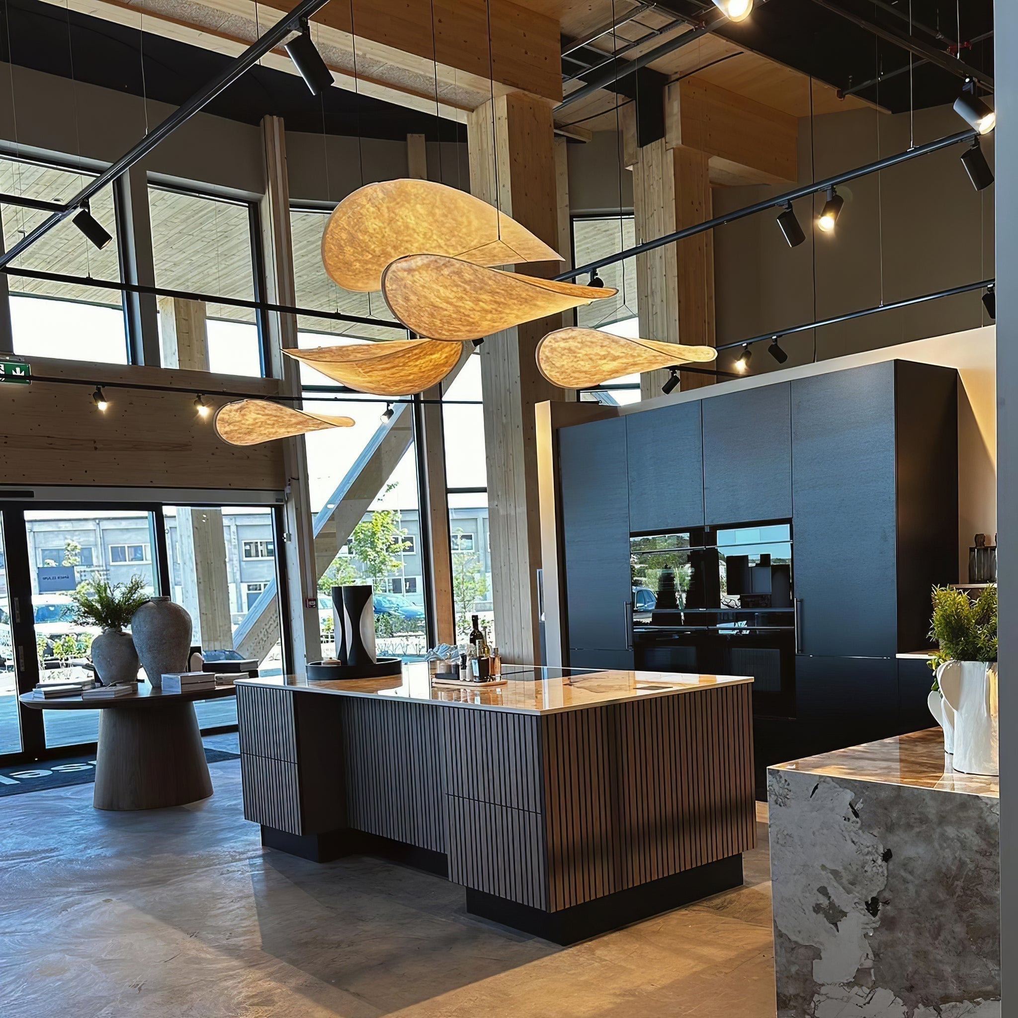 Vela Minimalist Silk Pendant Light-Neutral Decor