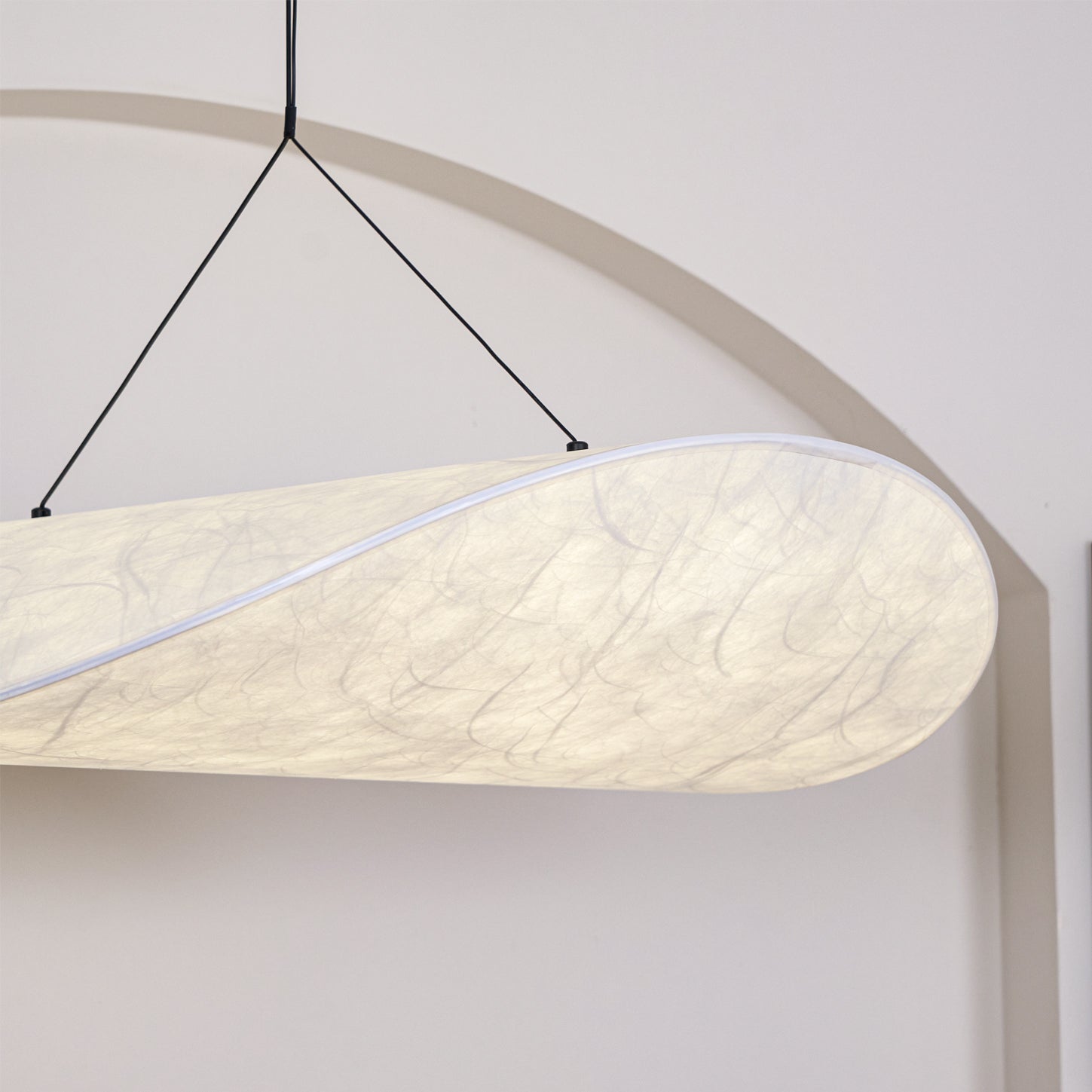 Twist Pendant Contemporary Swag Light-Neutral Decor