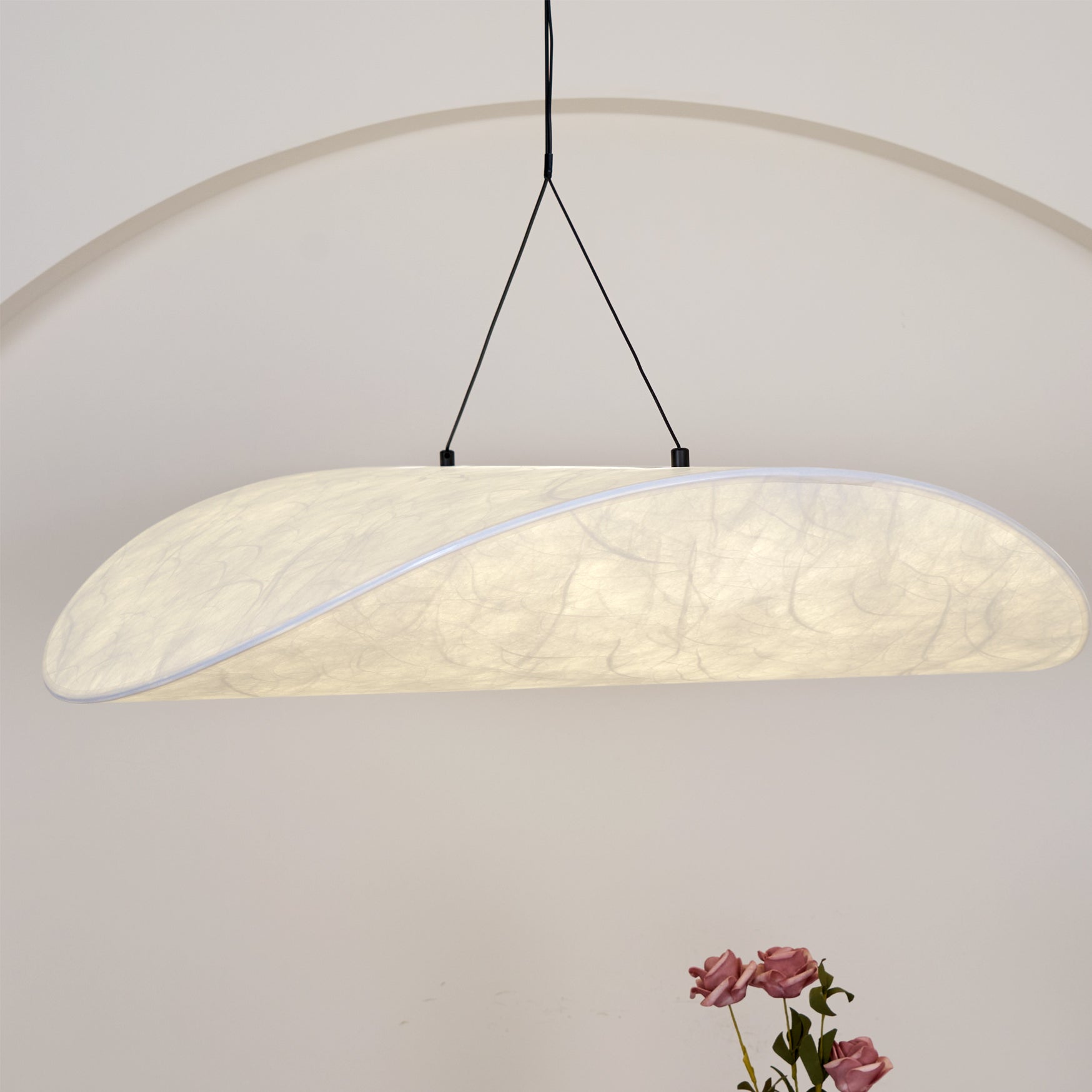 Twist Pendant Contemporary Swag Light-Neutral Decor