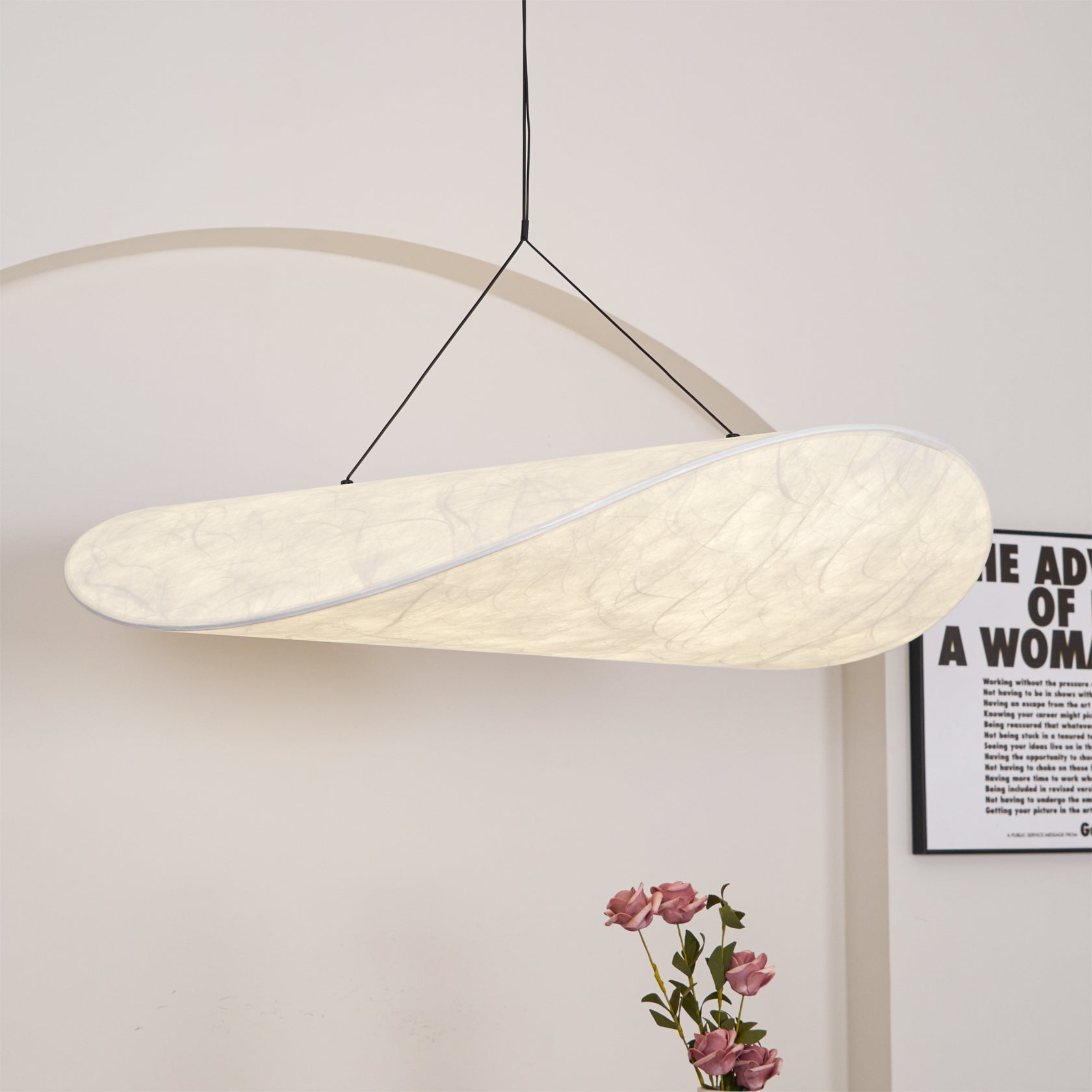 Twist Pendant Contemporary Swag Light-Neutral Decor