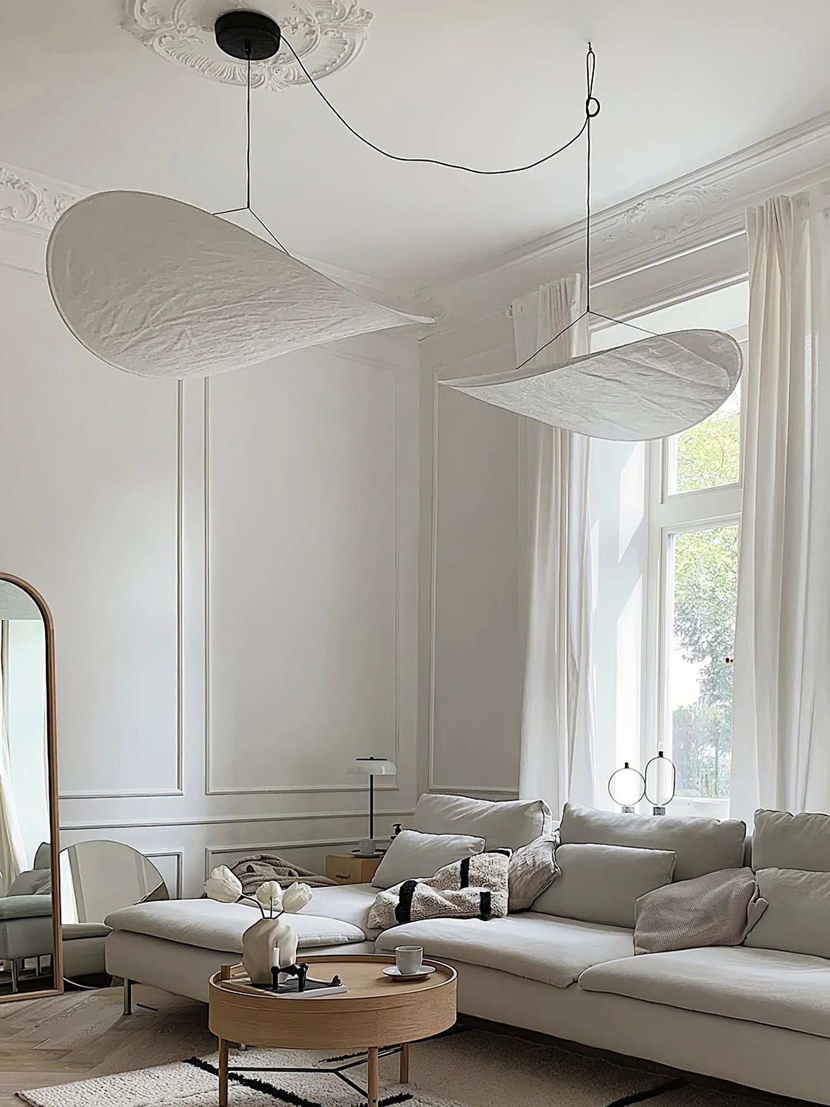 Twist Pendant Contemporary Swag Light-Neutral Decor