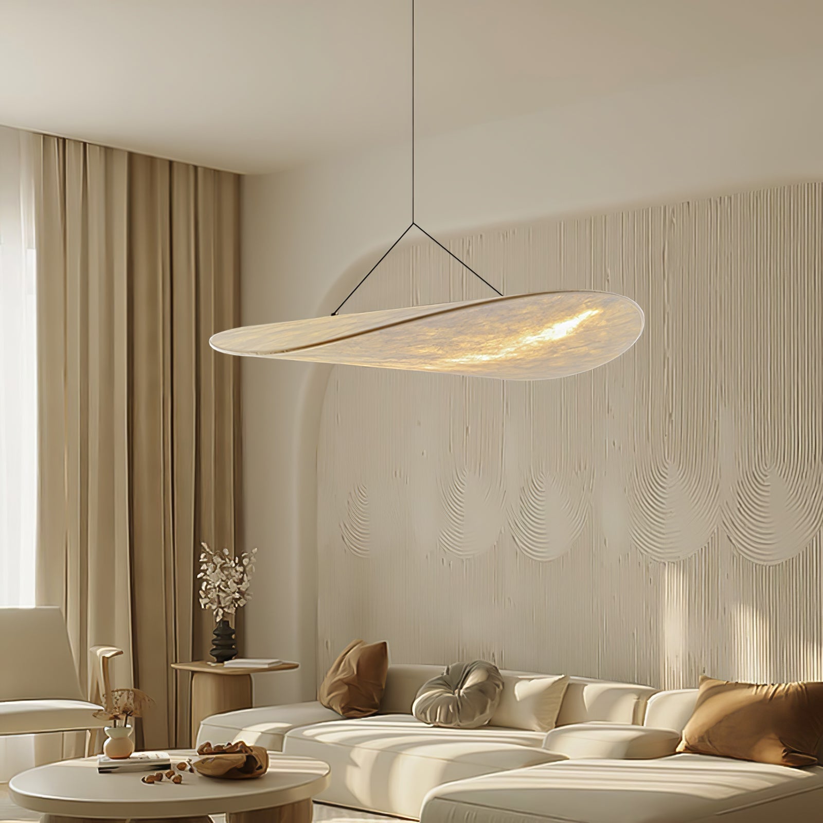 Twist Pendant Contemporary Swag Light-Neutral Decor