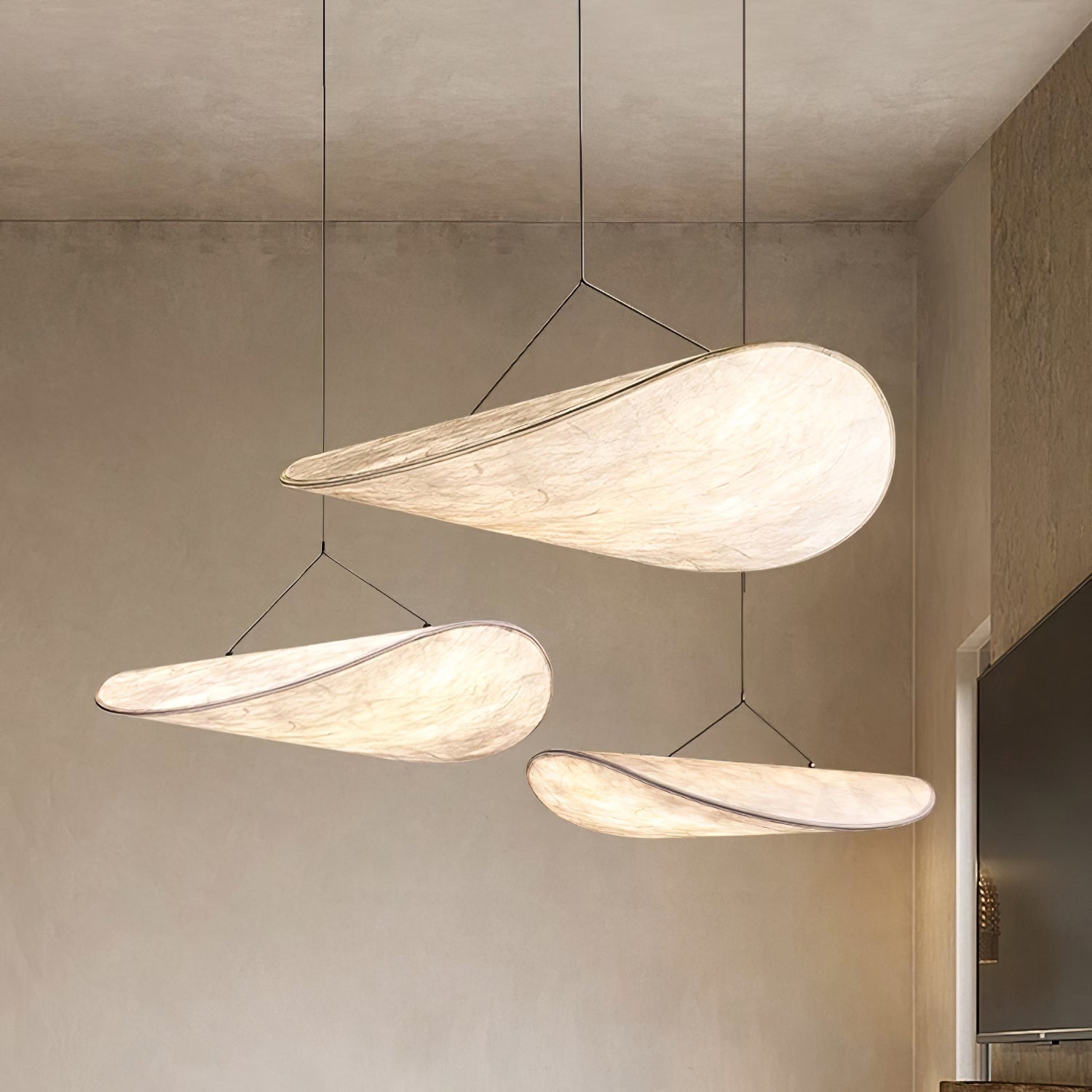 Twist Pendant Contemporary Swag Light-Neutral Decor