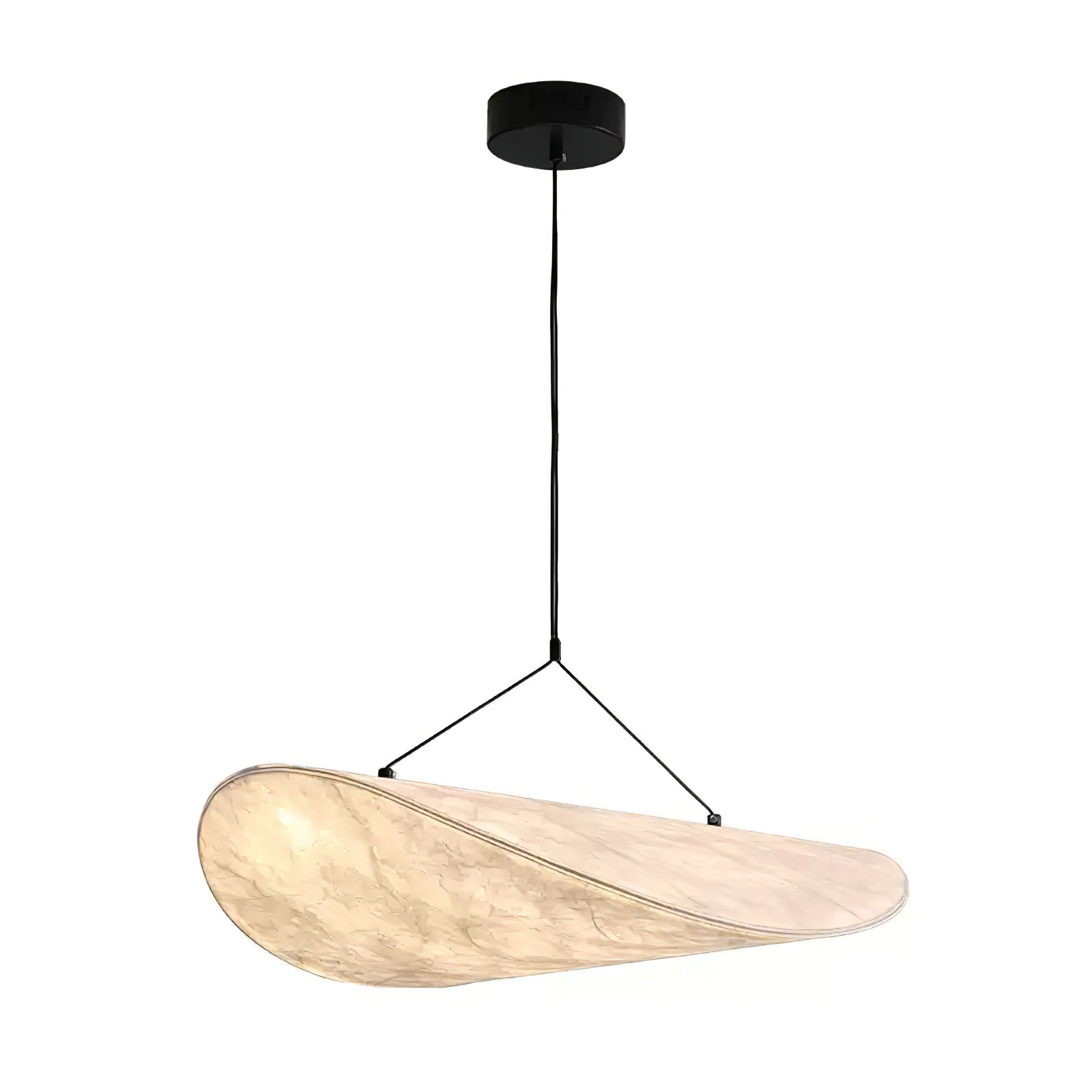 Vela Minimalist Silk Pendant Light-Neutral Decor