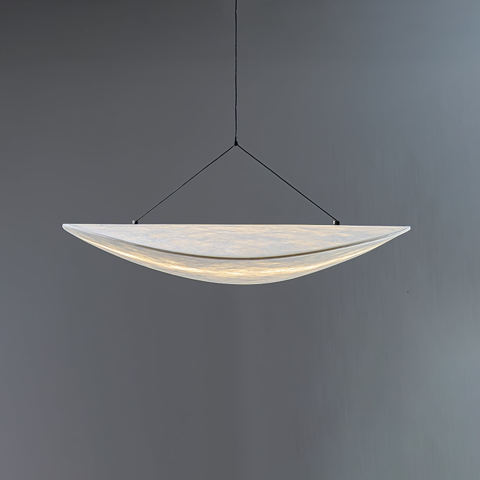 Vela Minimalist Silk Pendant Light-Neutral Decor