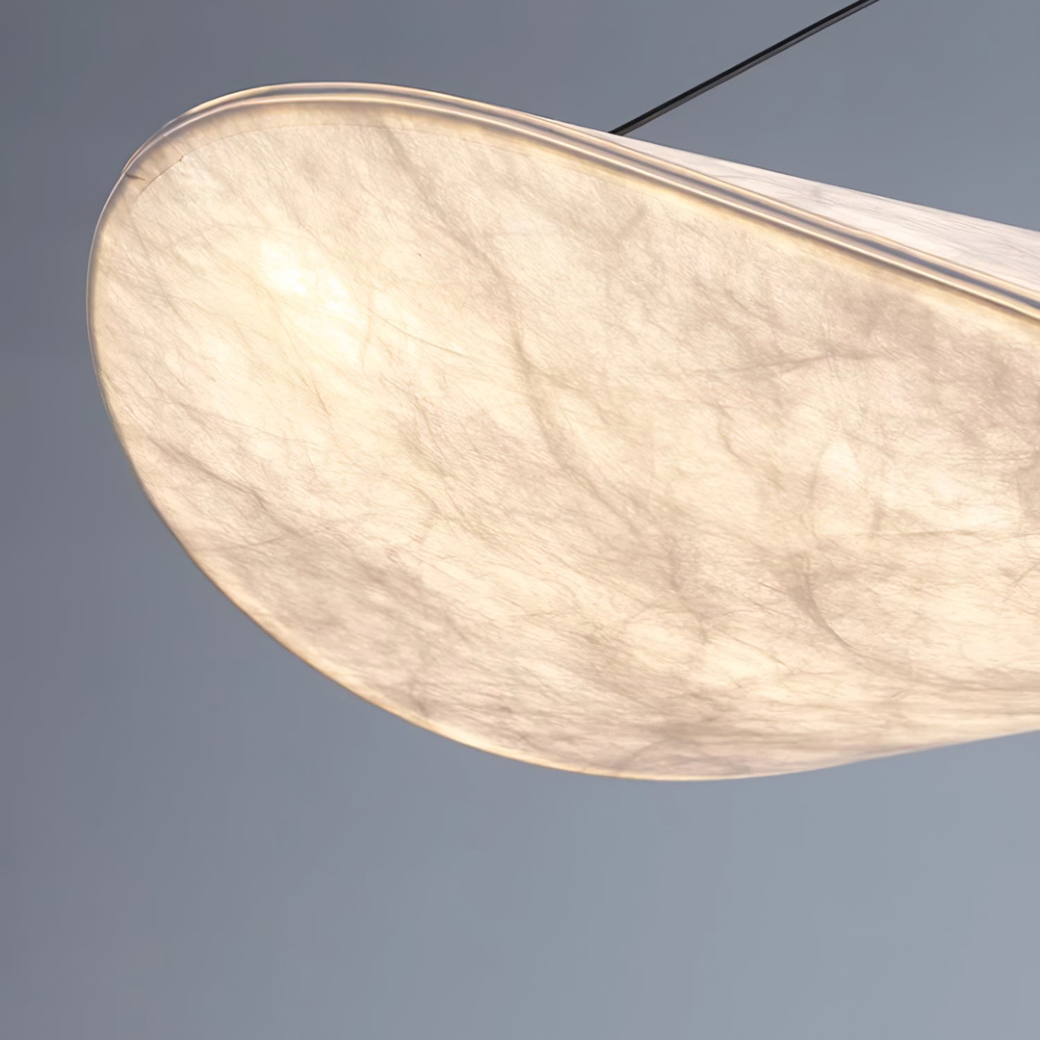 Vela Minimalist Silk Pendant Light-Neutral Decor