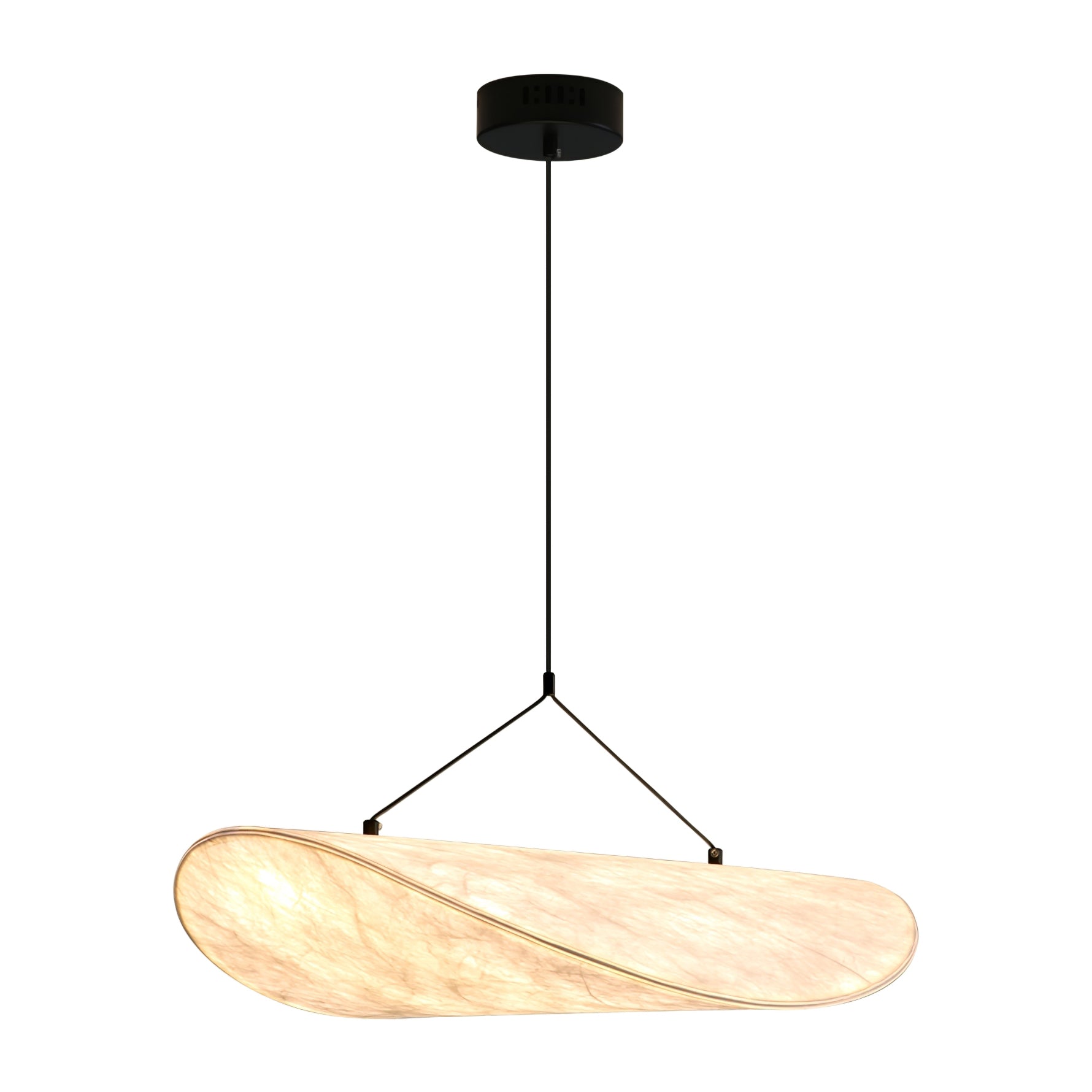 Vela Minimalist Silk Pendant Light-Neutral Decor