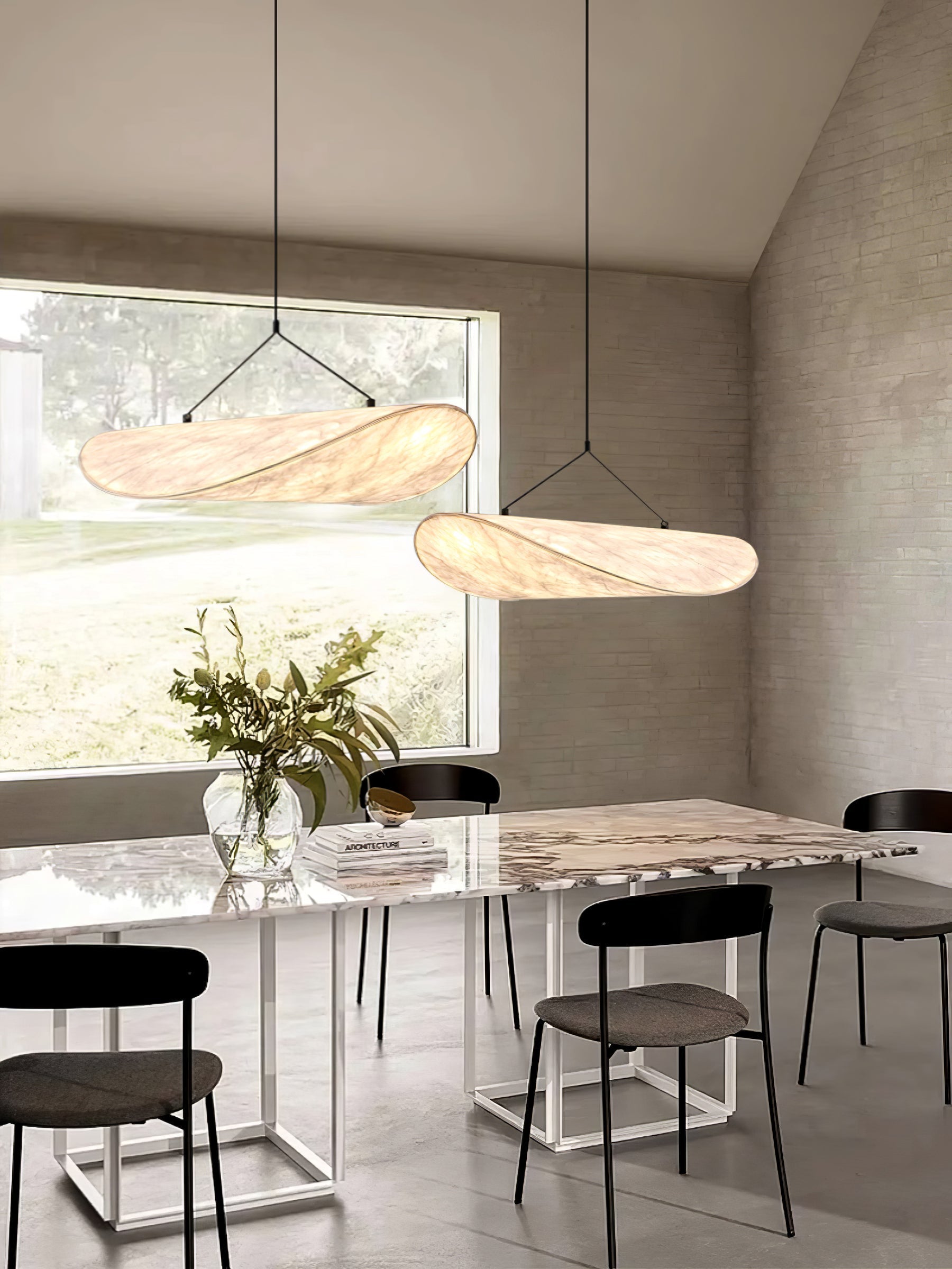 Vela Minimalist Silk Pendant Light-Neutral Decor