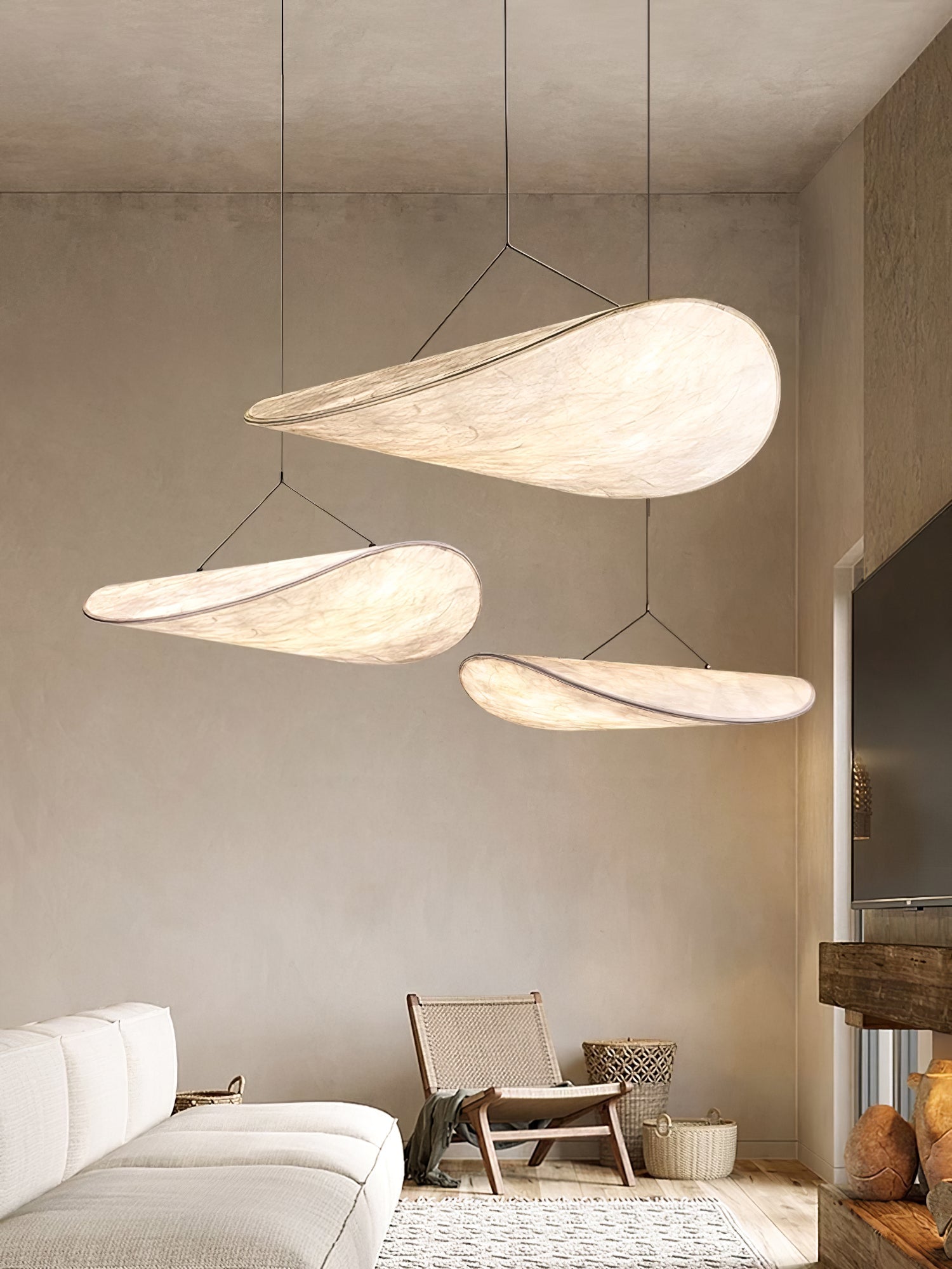Twist Pendant Contemporary Swag Light-Neutral Decor