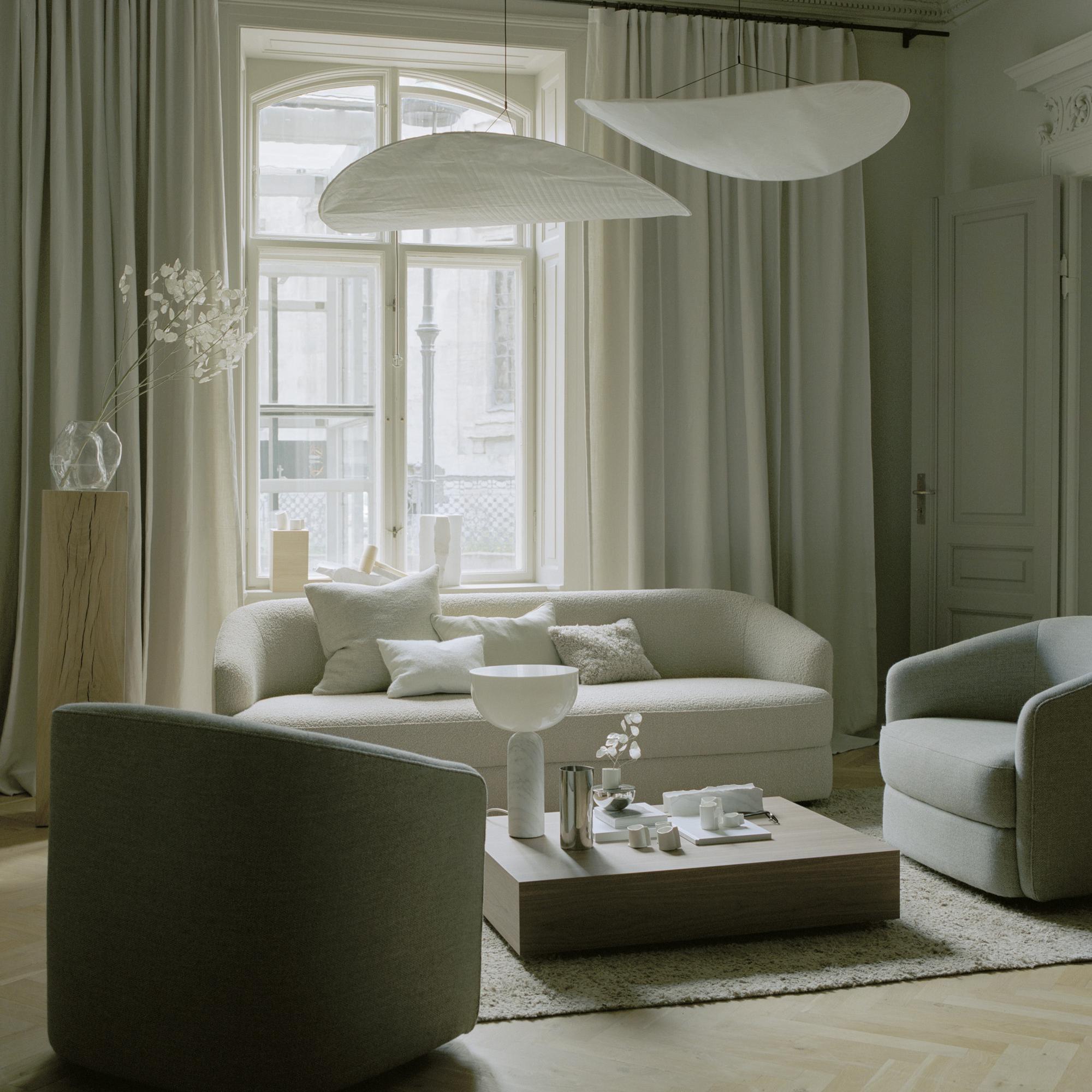 Vela Minimalist Silk Pendant Light-Neutral Decor
