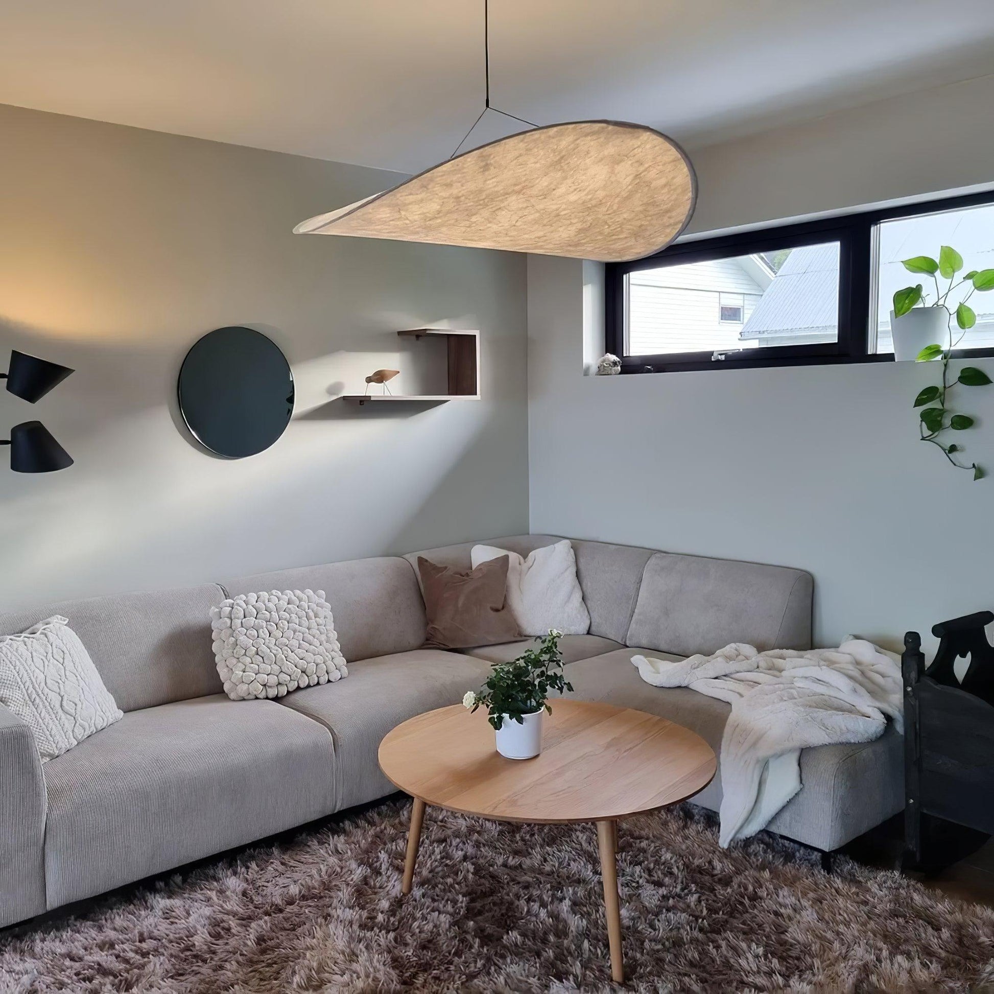 Twist Pendant Contemporary Swag Light-Neutral Decor