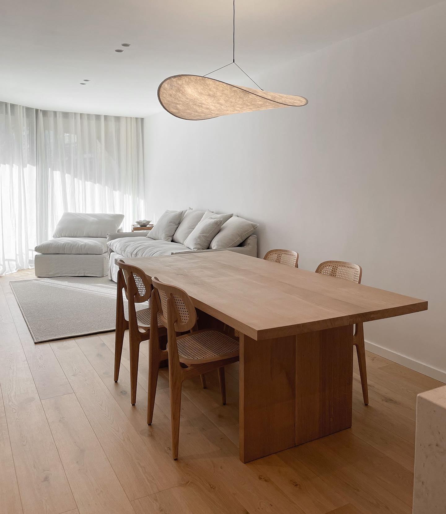 Vela Minimalist Silk Pendant Light-Neutral Decor