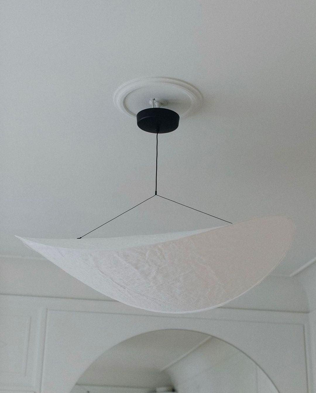Vela Minimalist Silk Pendant Light-Neutral Decor