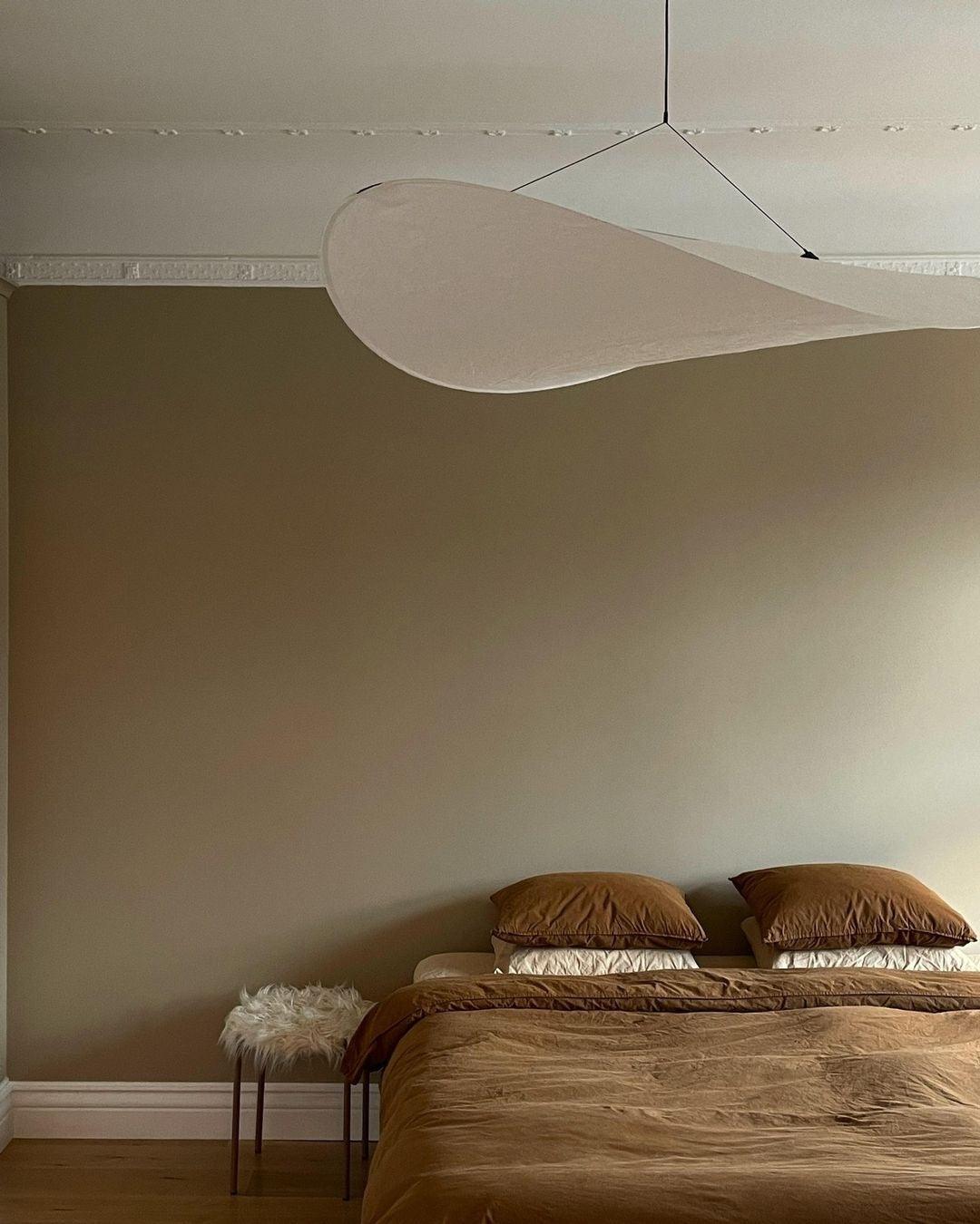 Vela Minimalist Silk Pendant Light-Neutral Decor