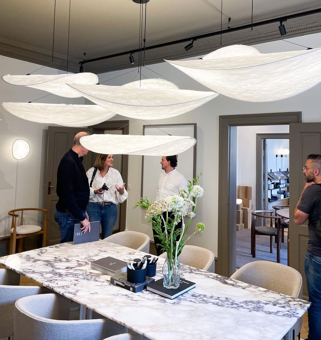 Larenol Paper & Glass Fiber Pendant Lamp-Neutral Decor