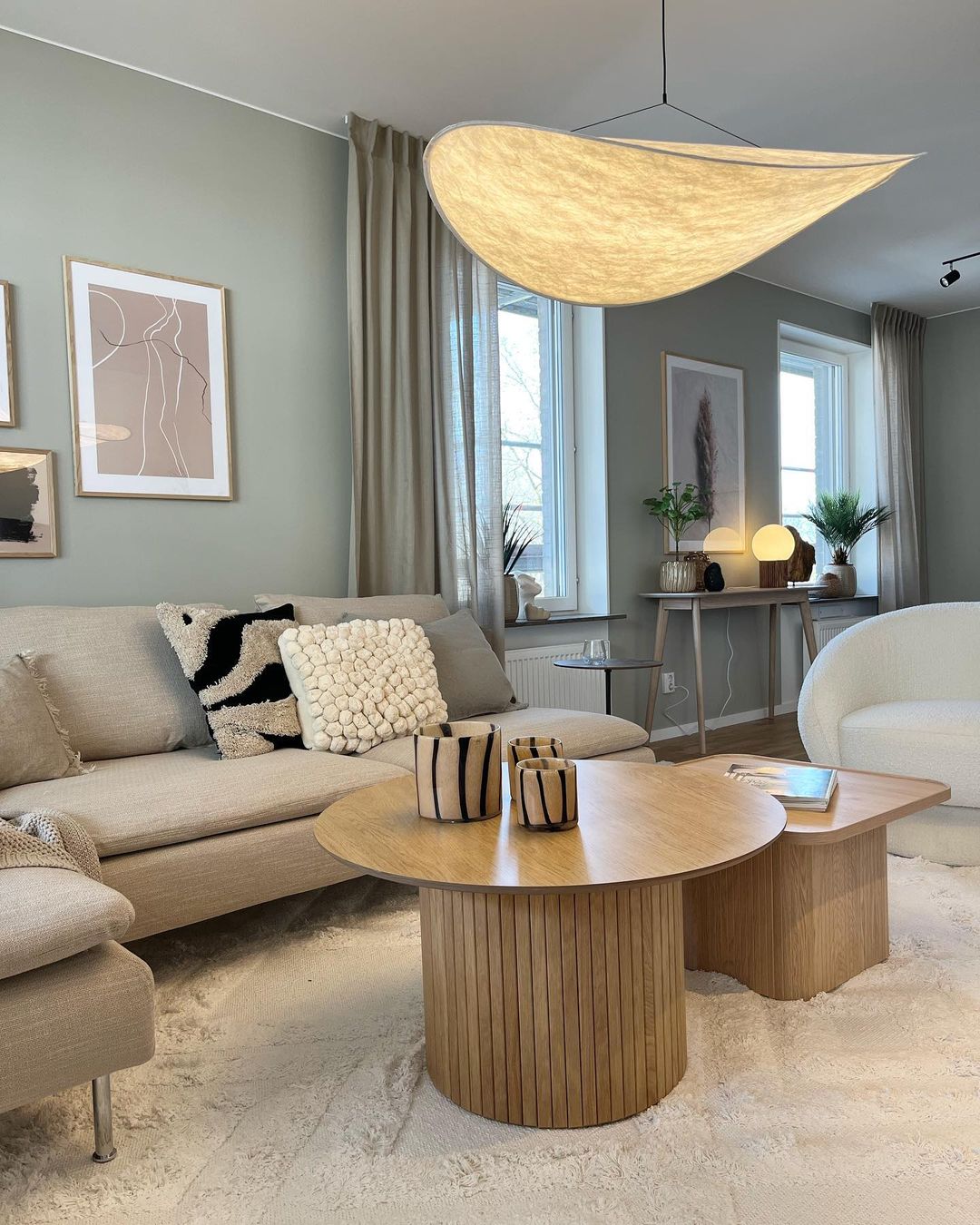 Twist Pendant Contemporary Swag Light-Neutral Decor