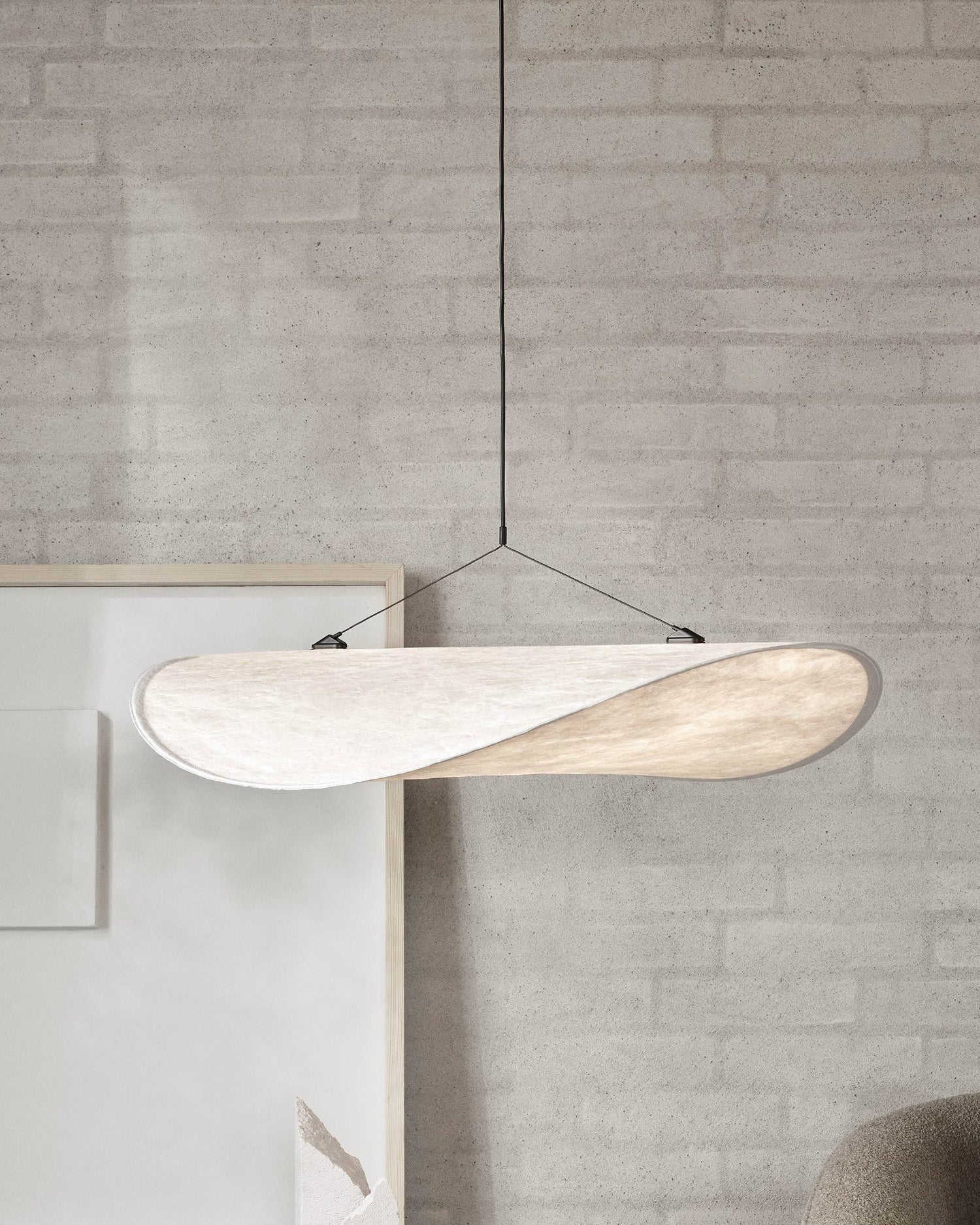 Larenol Paper & Glass Fiber Pendant Lamp-Neutral Decor
