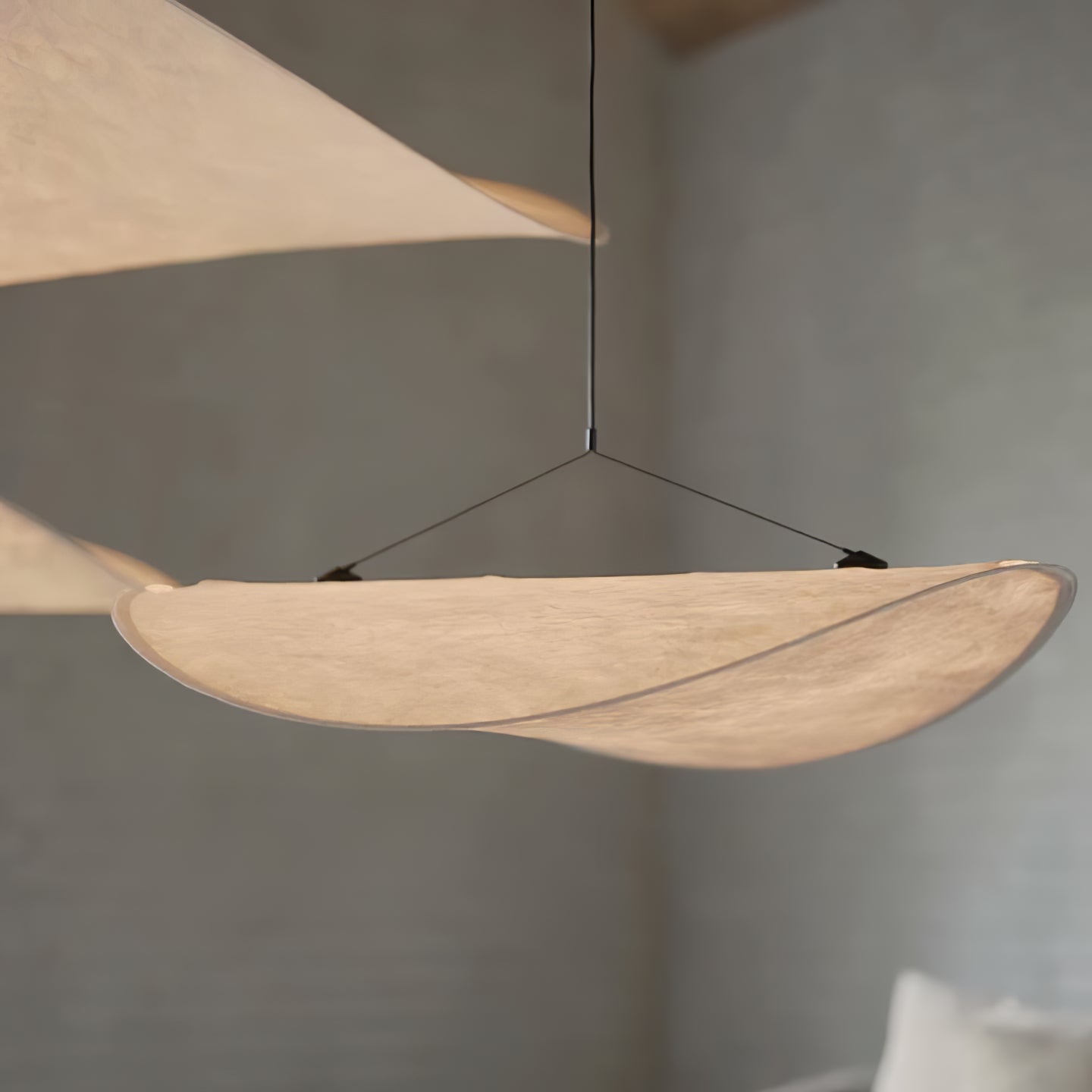 Larenol Paper & Glass Fiber Pendant Lamp-Neutral Decor